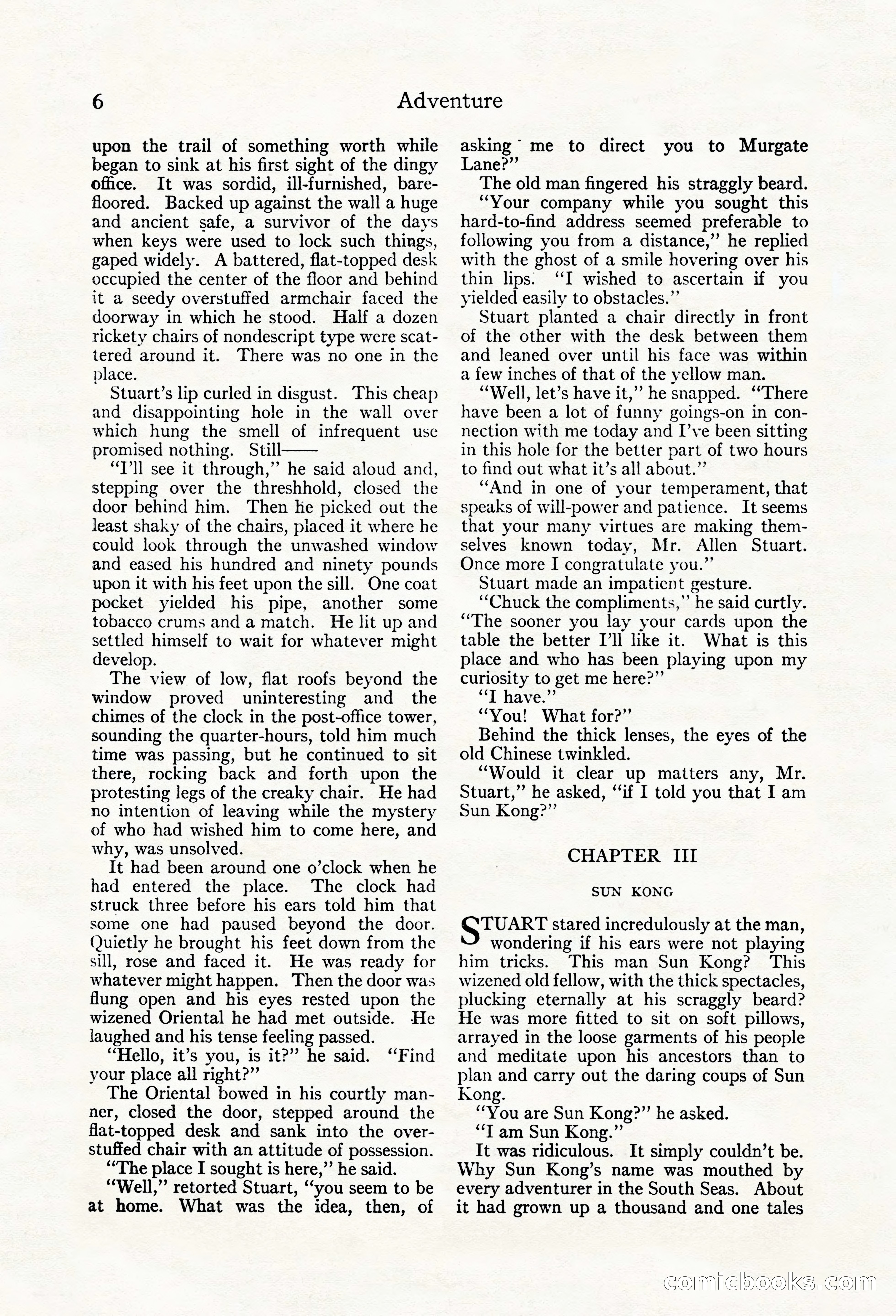 Adventure Magazine, May 20, 1923 — page 8 of 196