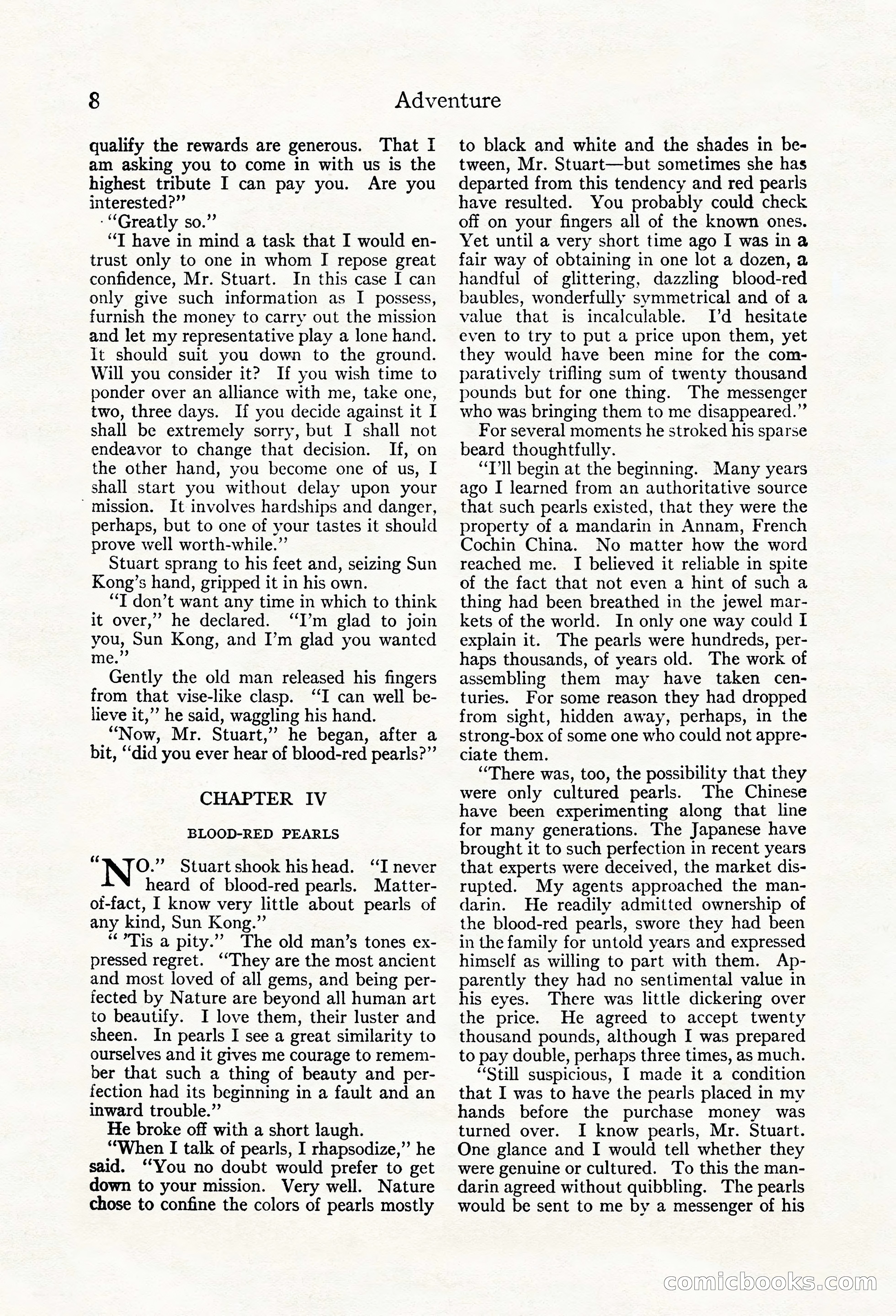 Adventure Magazine, May 20, 1923 — page 10 of 196