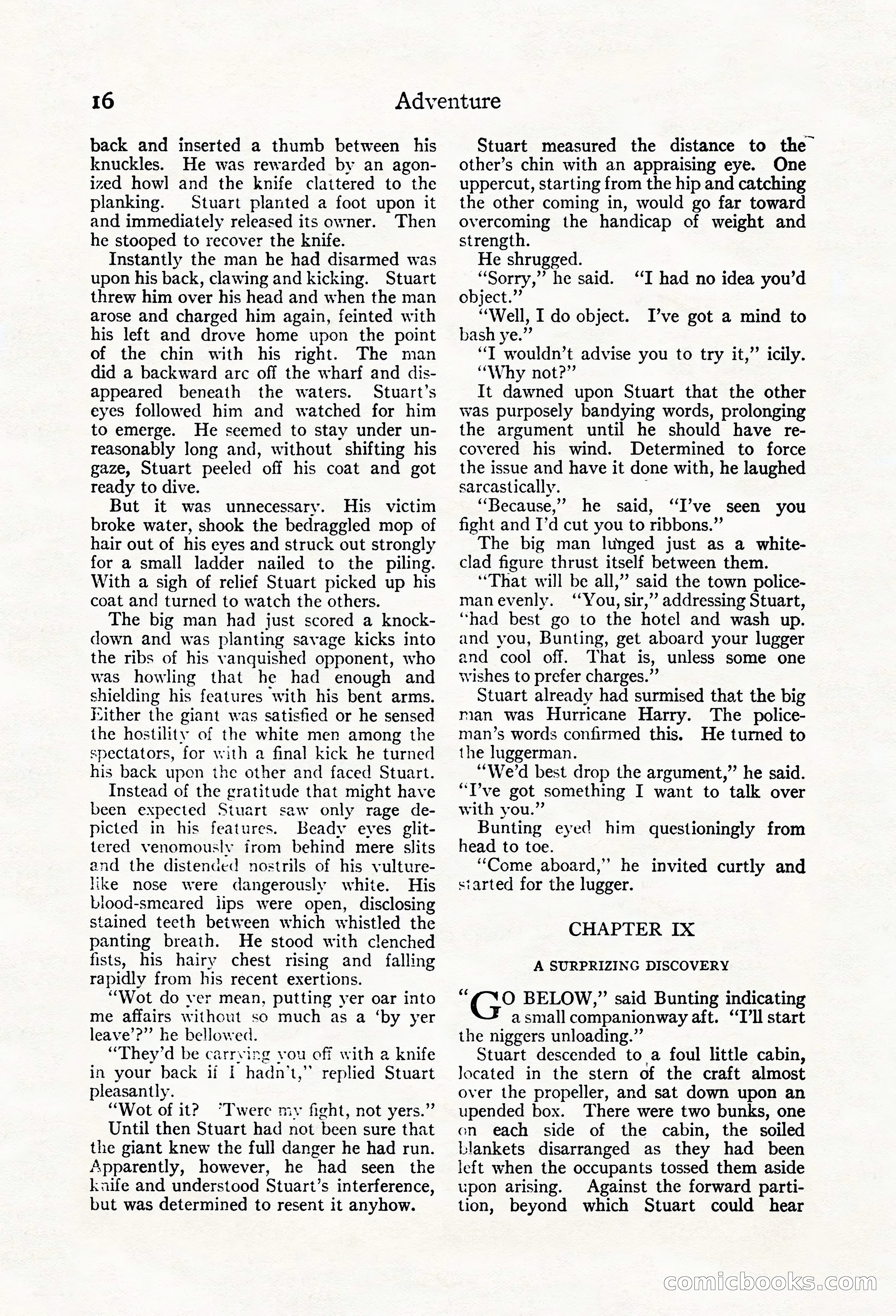 Adventure Magazine, May 20, 1923 — page 18 of 196