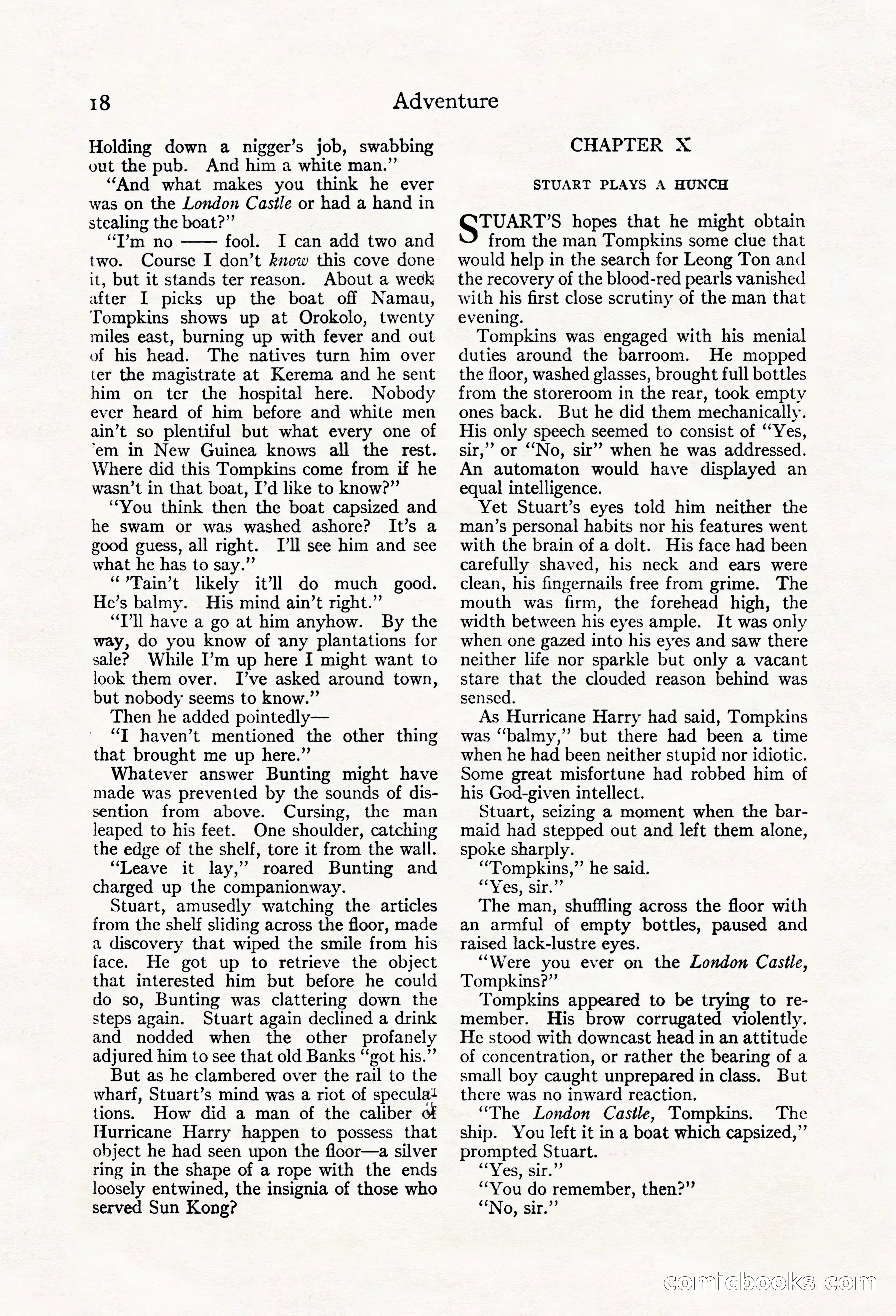 Adventure Magazine, May 20, 1923 — page 20 of 196