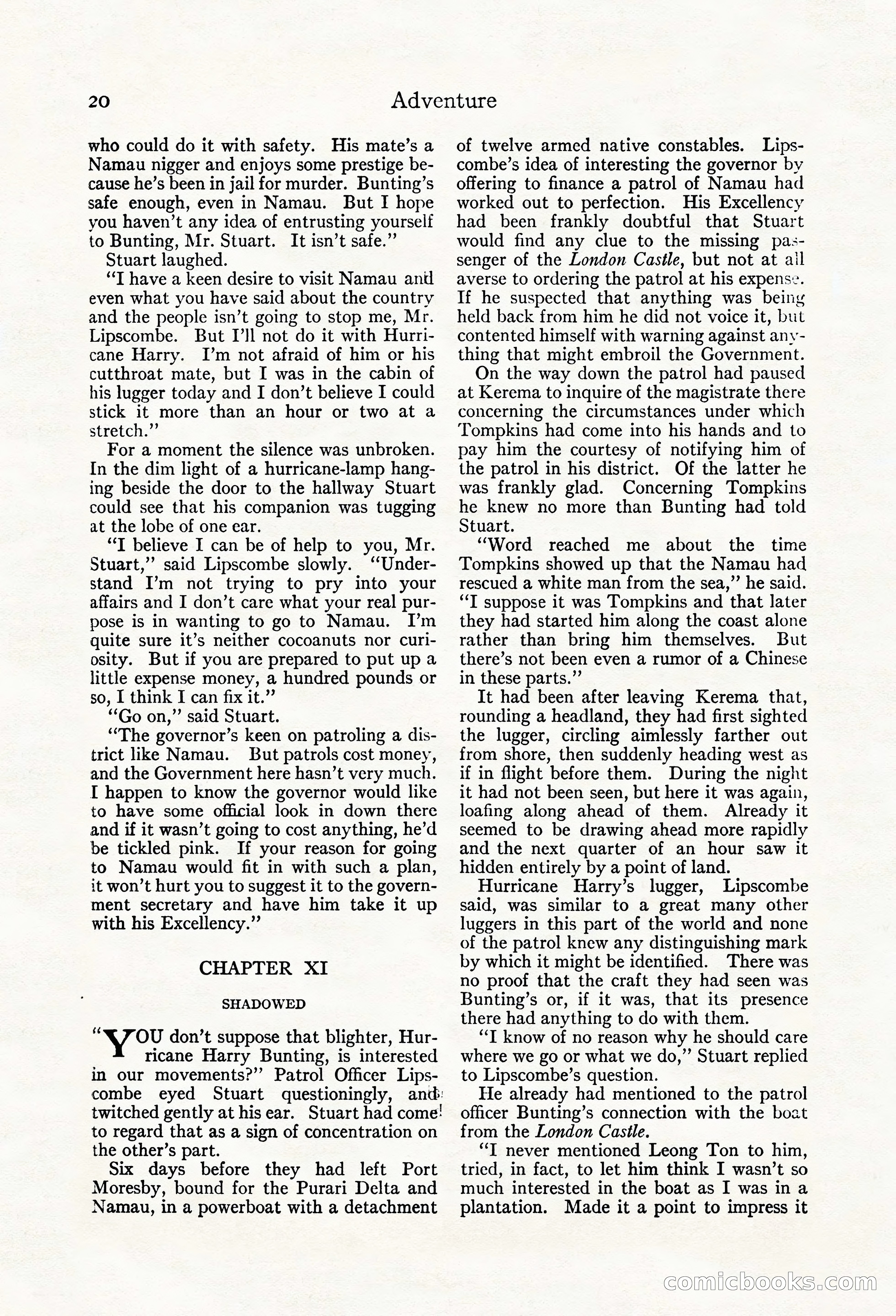 Adventure Magazine, May 20, 1923 — page 22 of 196