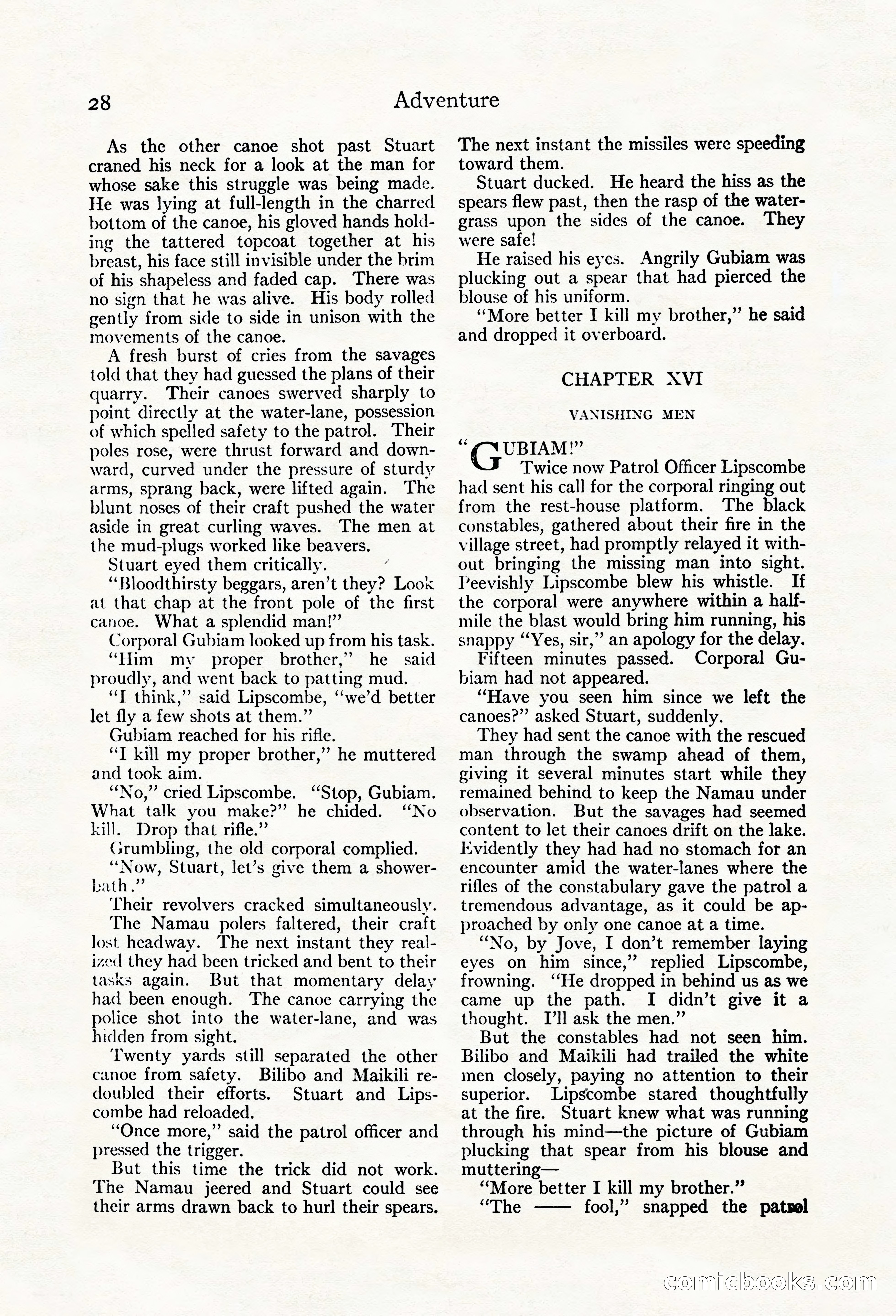 Adventure Magazine, May 20, 1923 — page 30 of 196