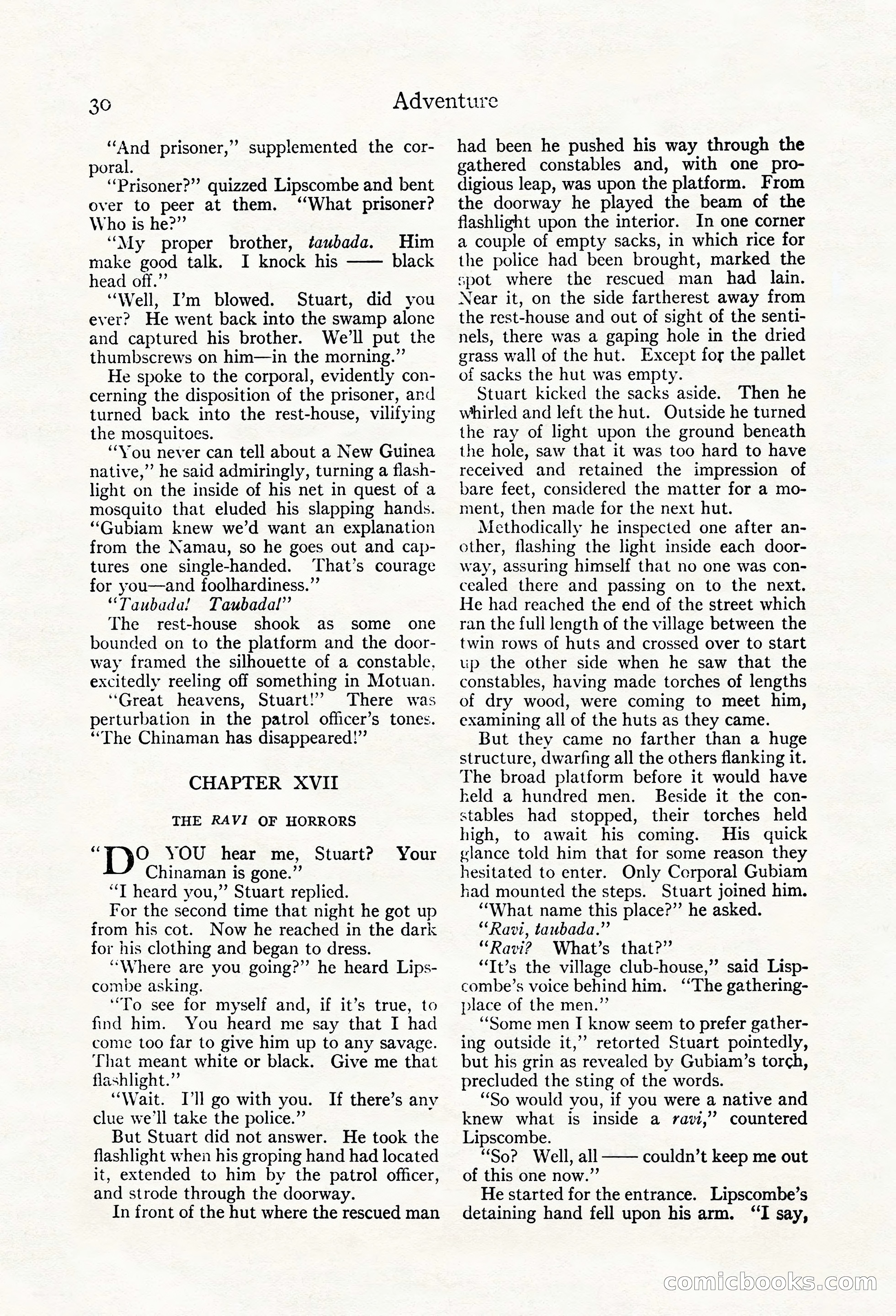 Adventure Magazine, May 20, 1923 — page 32 of 196
