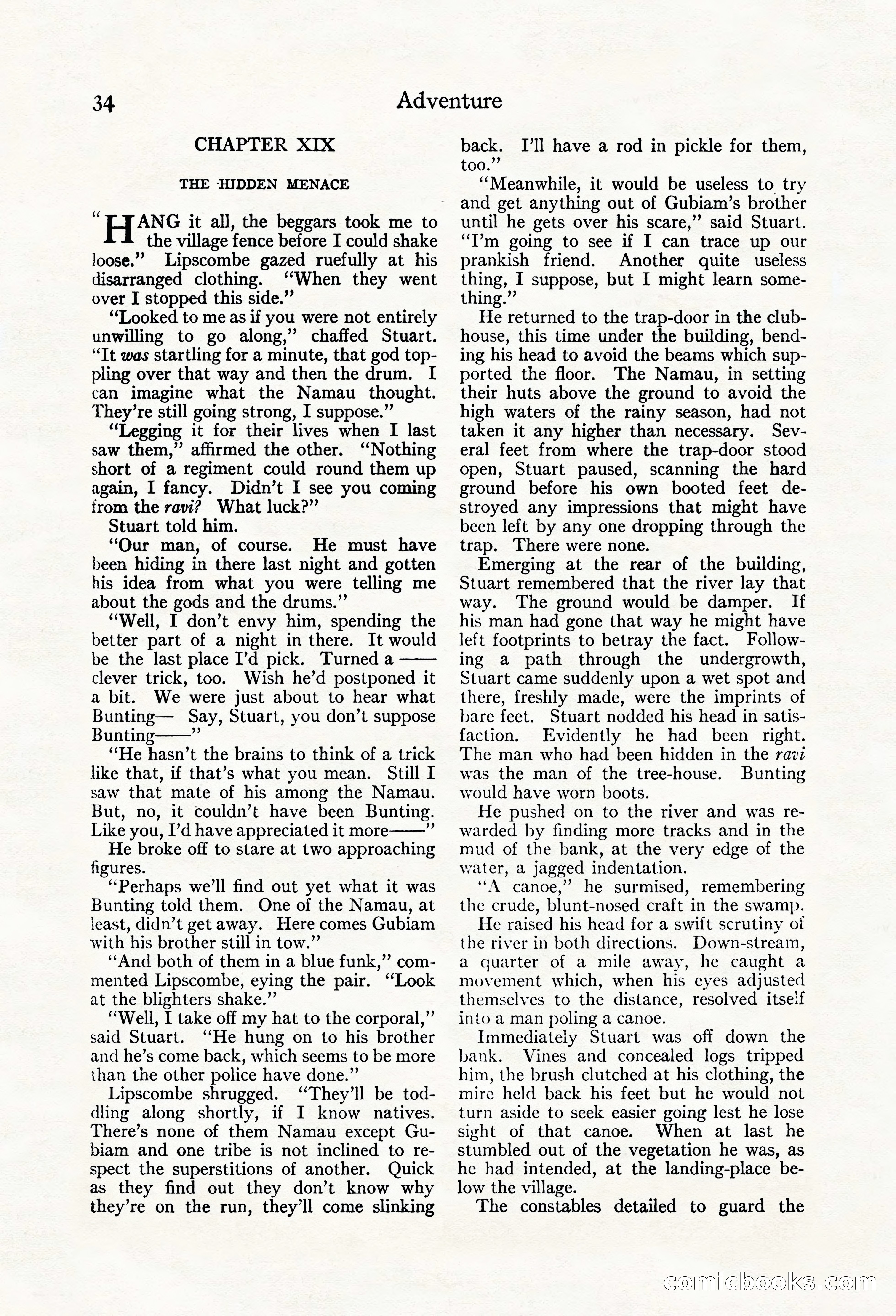 Adventure Magazine, May 20, 1923 — page 36 of 196