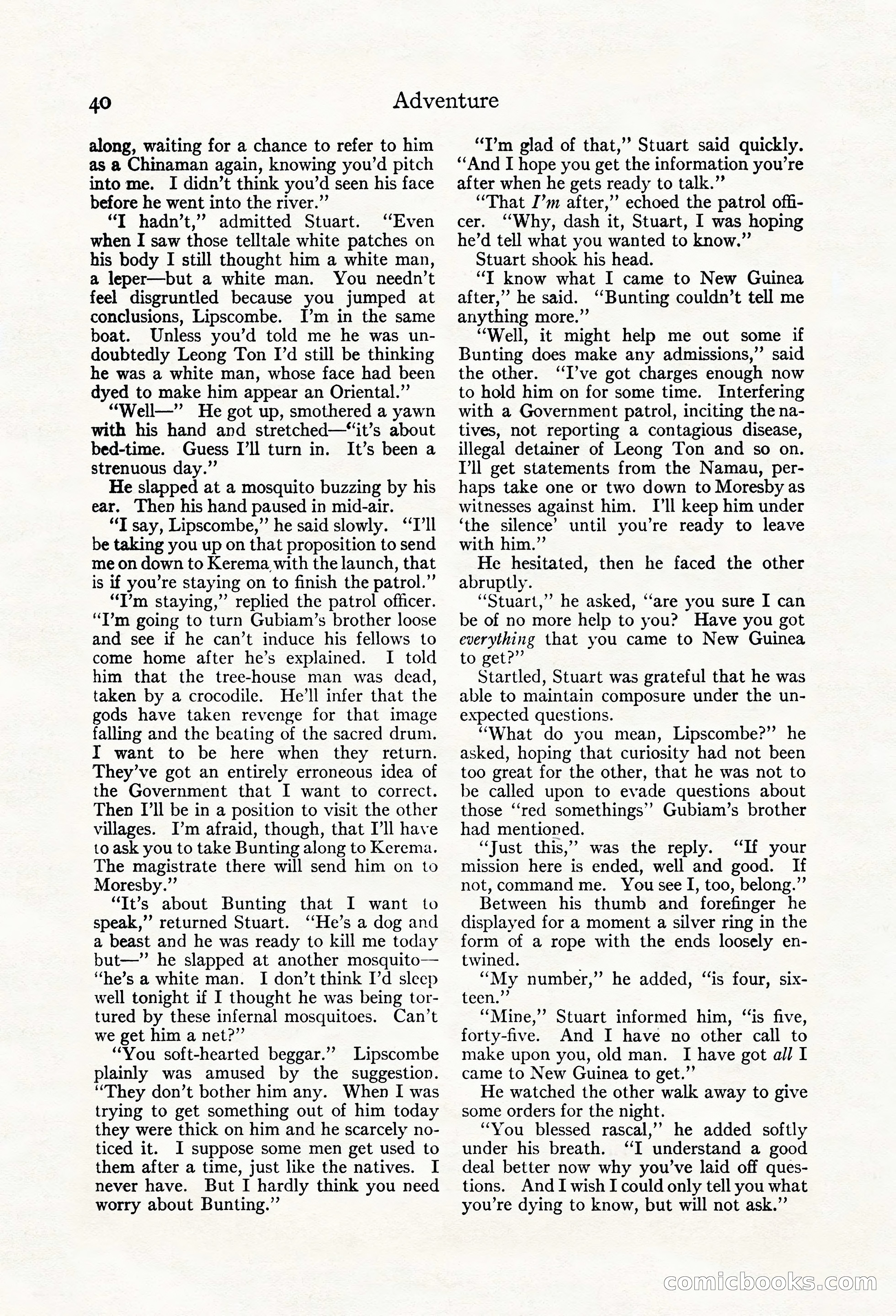 Adventure Magazine, May 20, 1923 — page 42 of 196