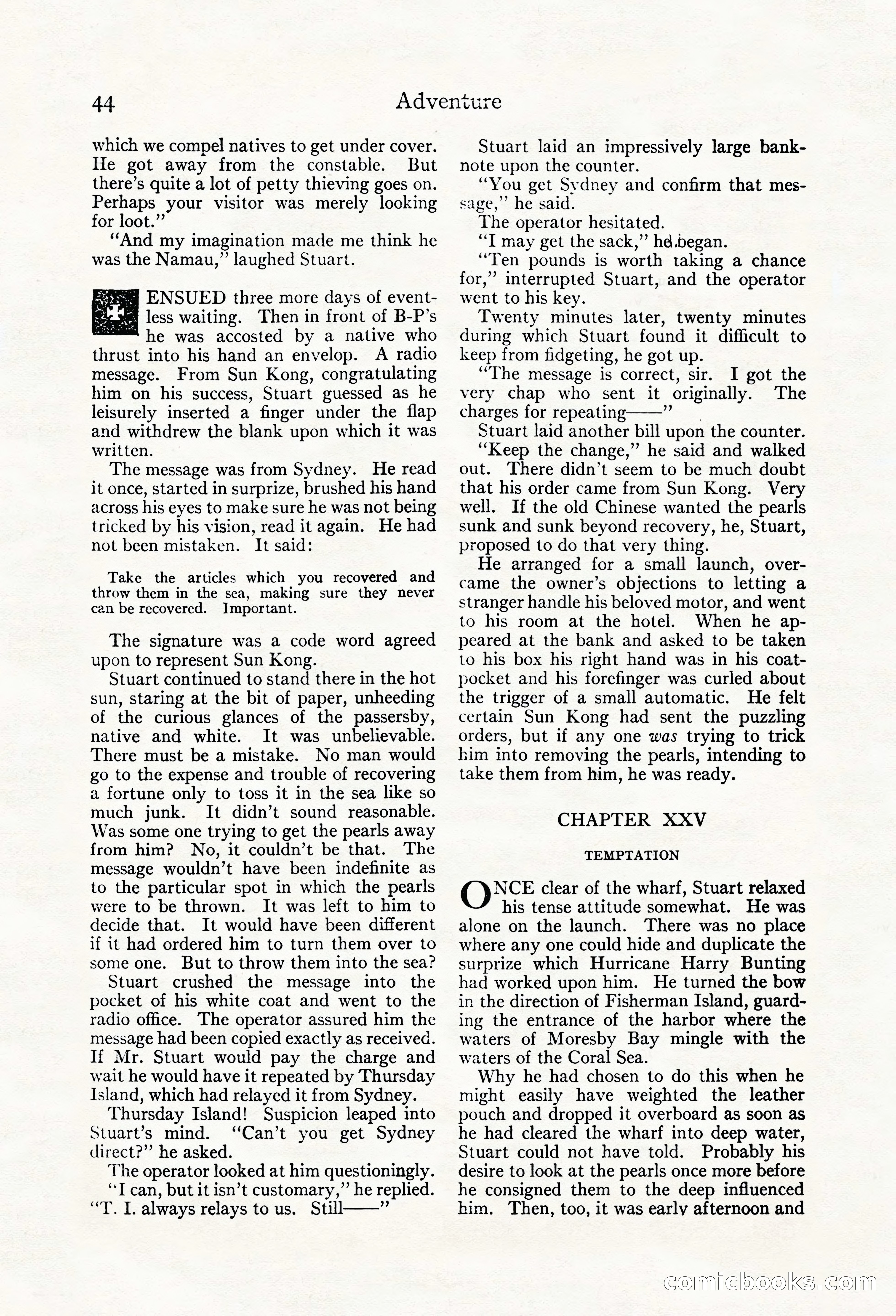Adventure Magazine, May 20, 1923 — page 46 of 196