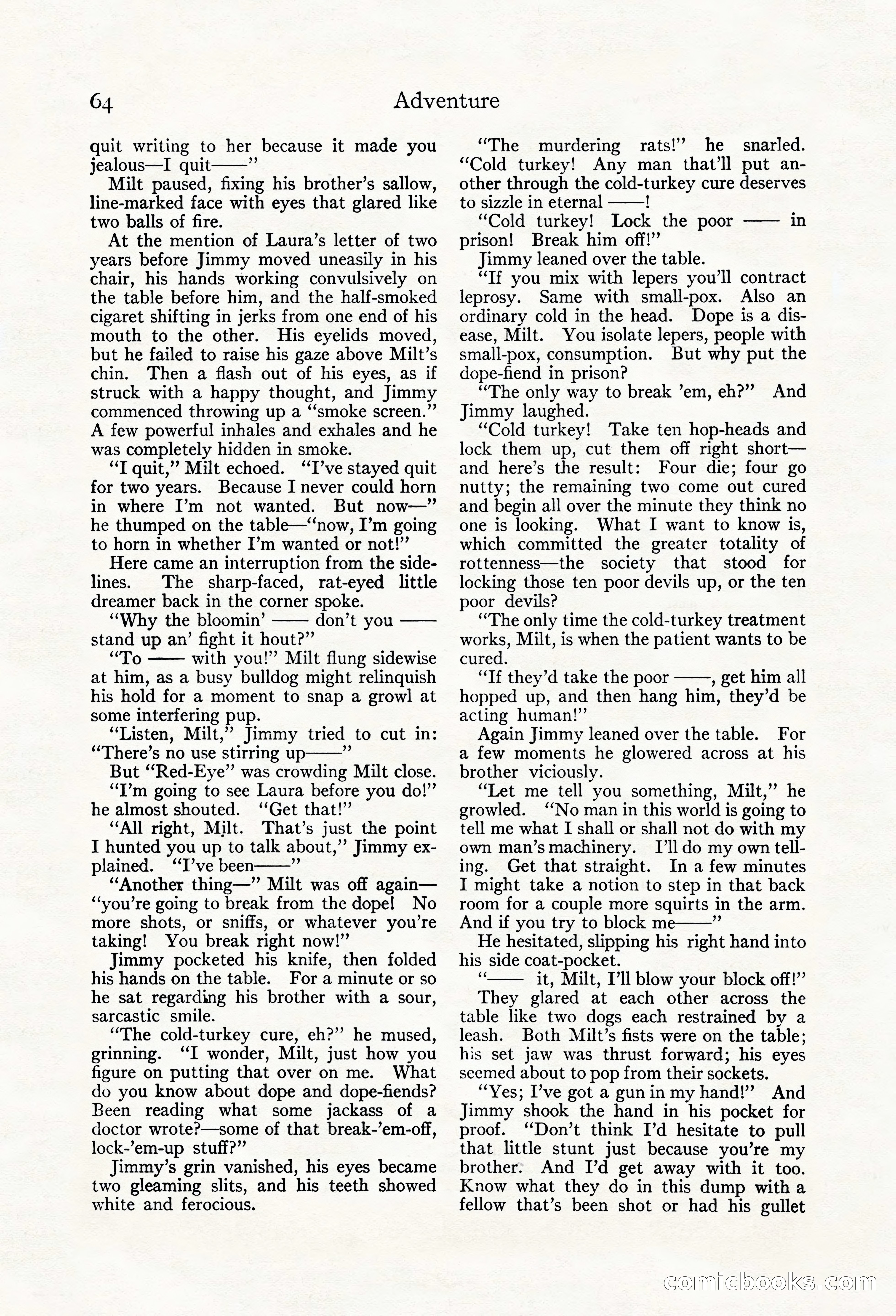 Adventure Magazine, May 20, 1923 — page 66 of 196