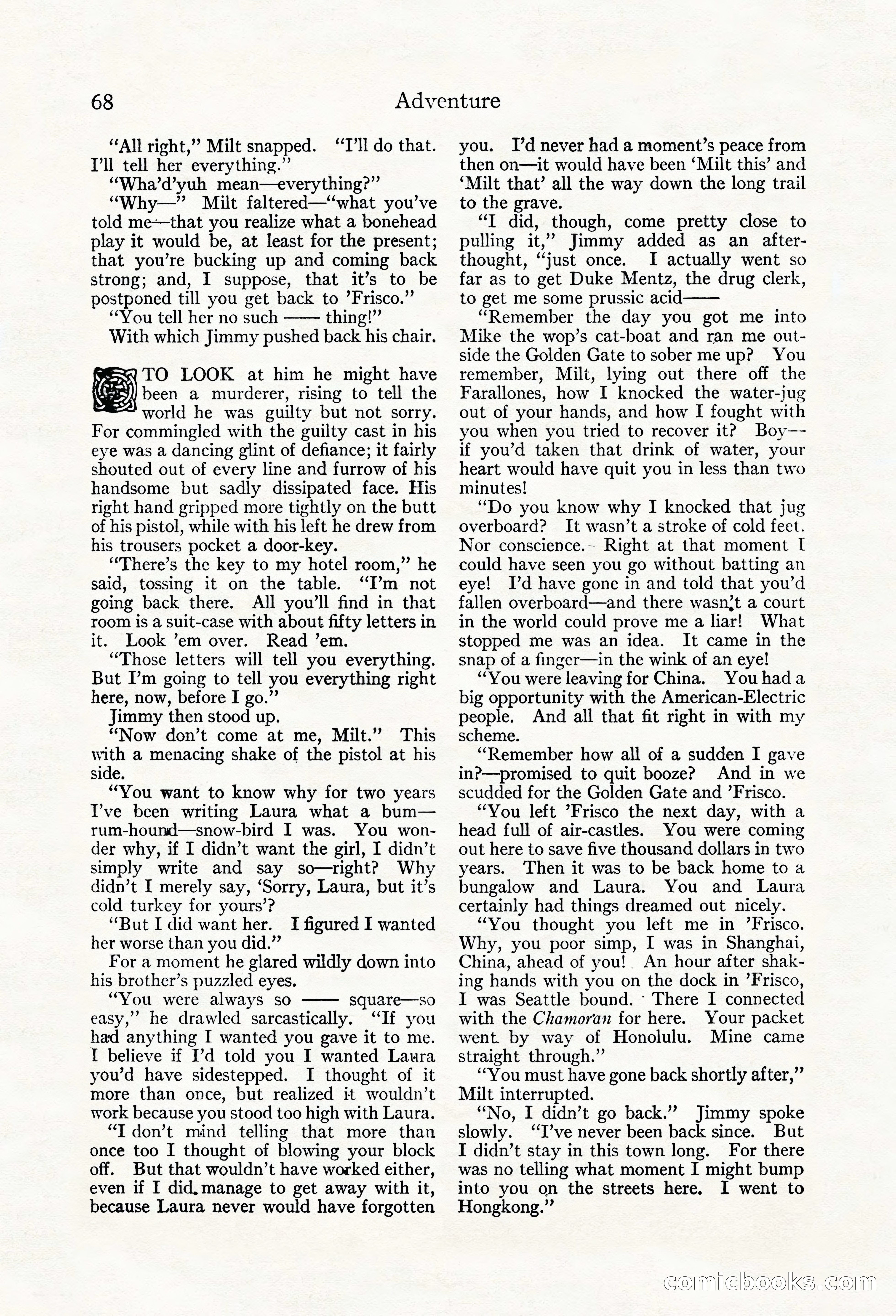 Adventure Magazine, May 20, 1923 — page 70 of 196