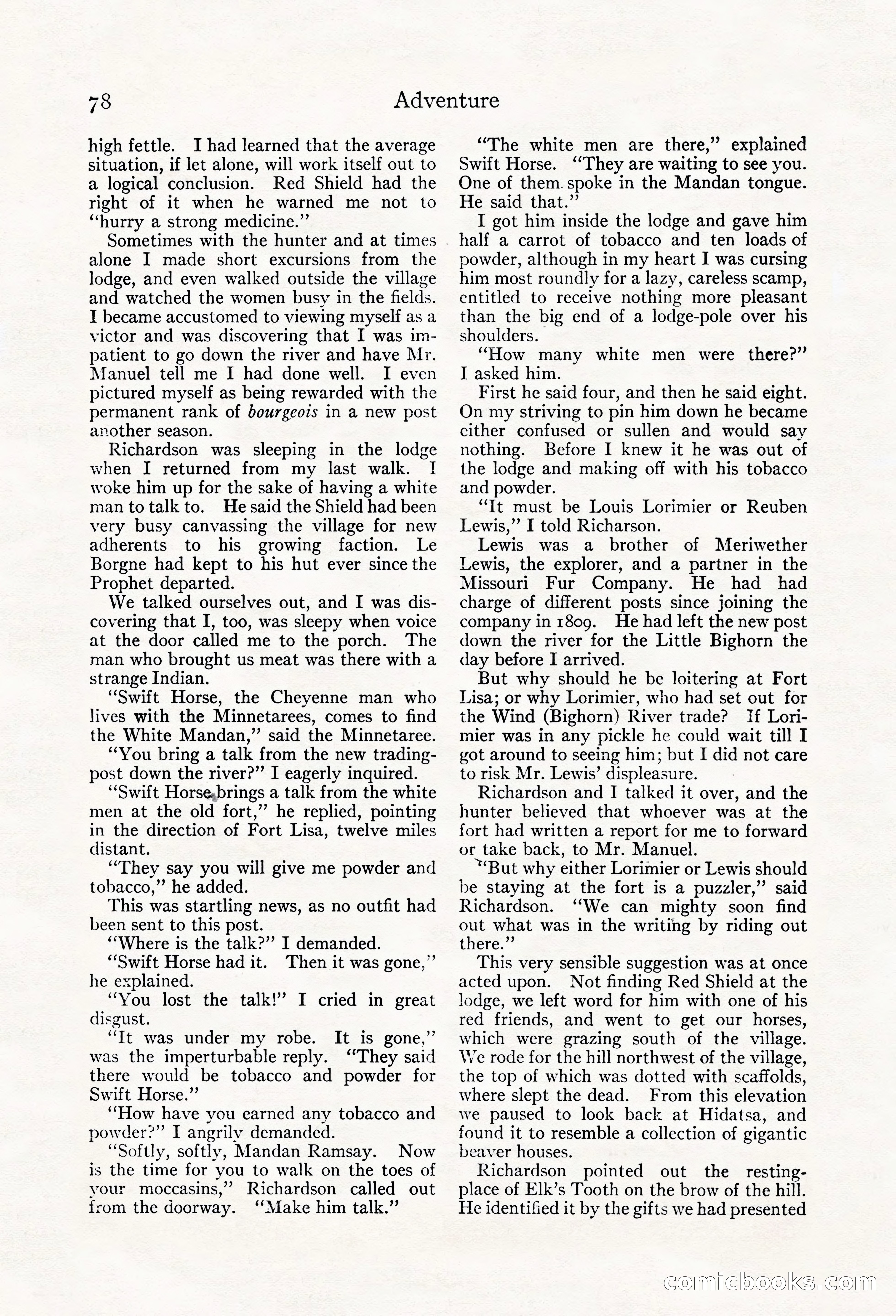 Adventure Magazine, May 20, 1923 — page 80 of 196