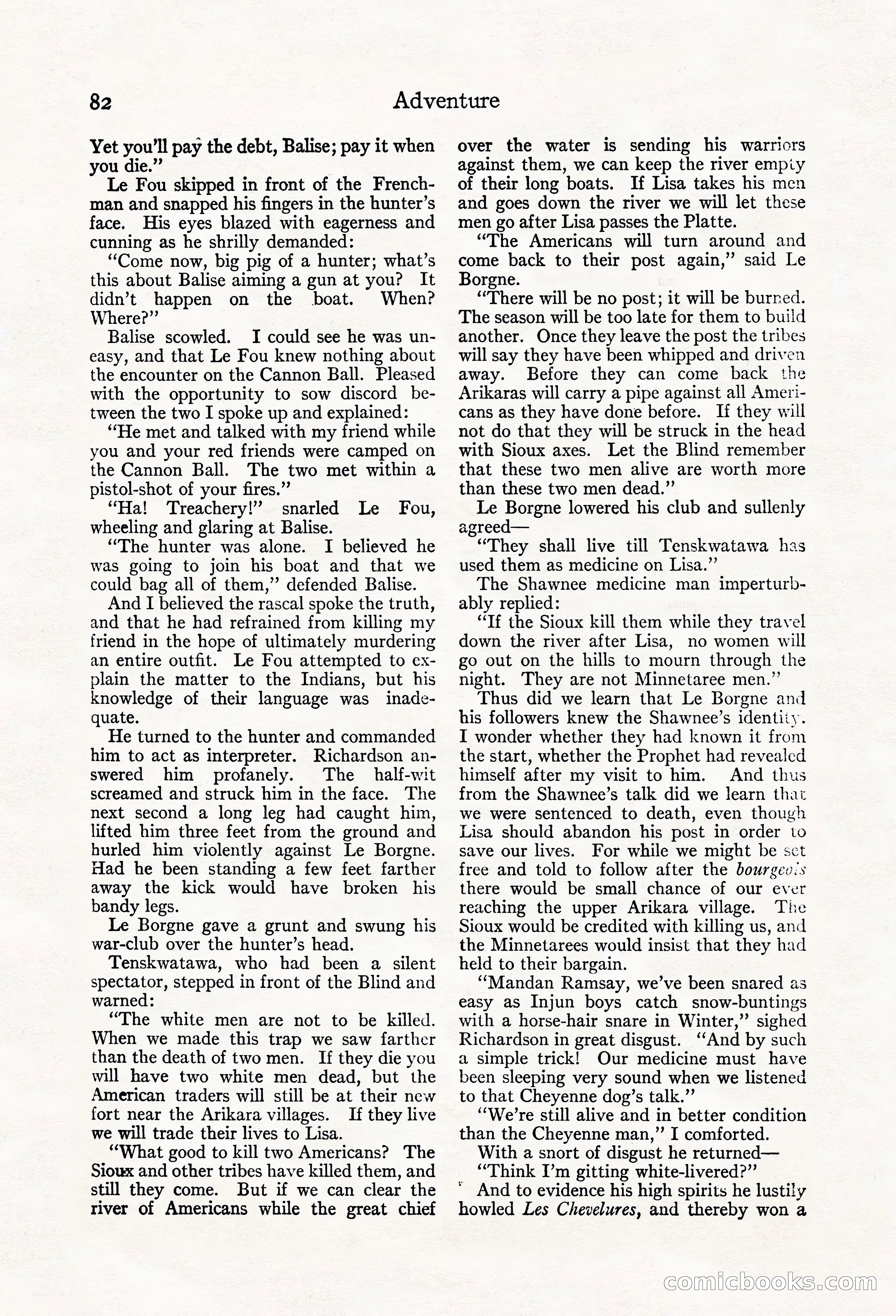Adventure Magazine, May 20, 1923 — page 84 of 196