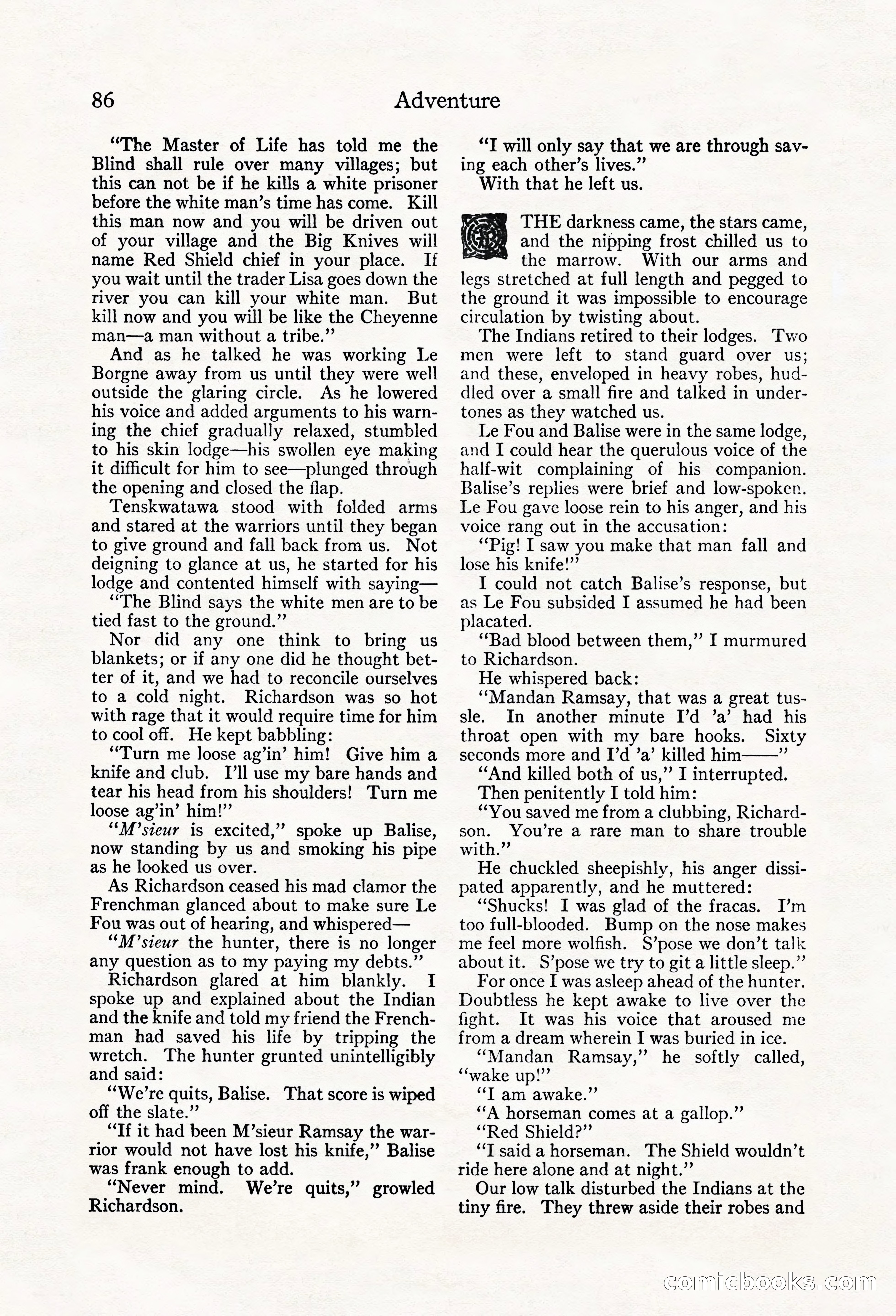 Adventure Magazine, May 20, 1923 — page 88 of 196