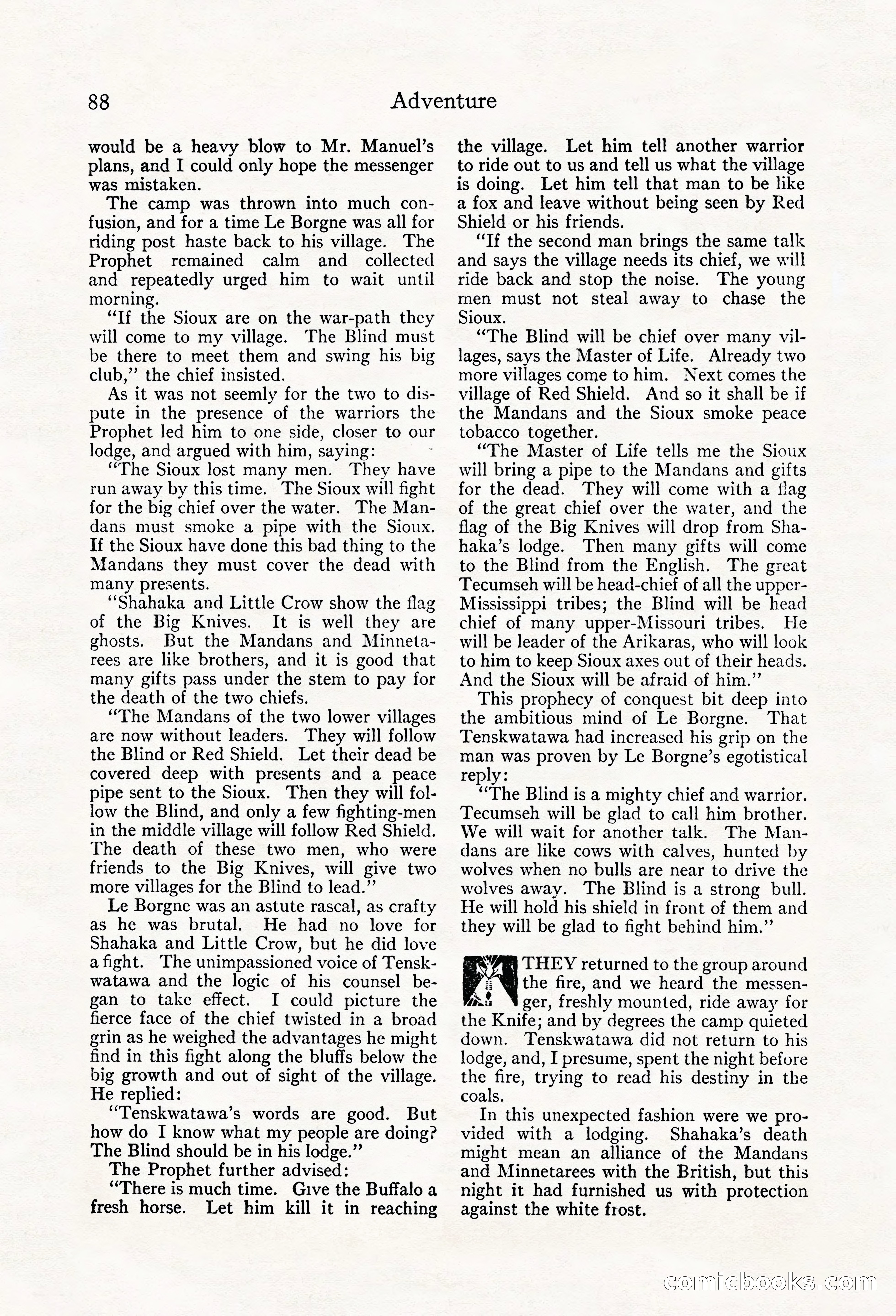 Adventure Magazine, May 20, 1923 — page 90 of 196