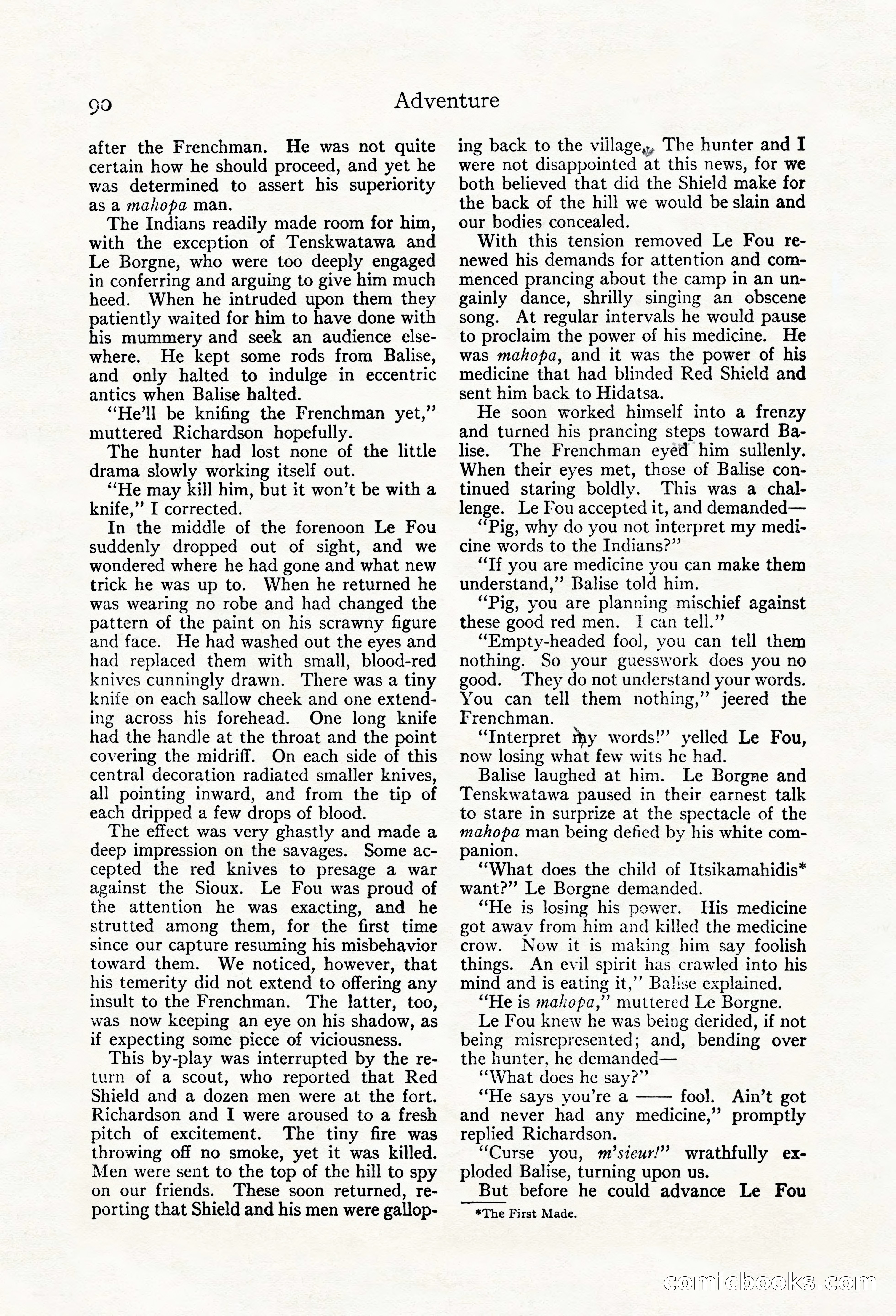 Adventure Magazine, May 20, 1923 — page 92 of 196