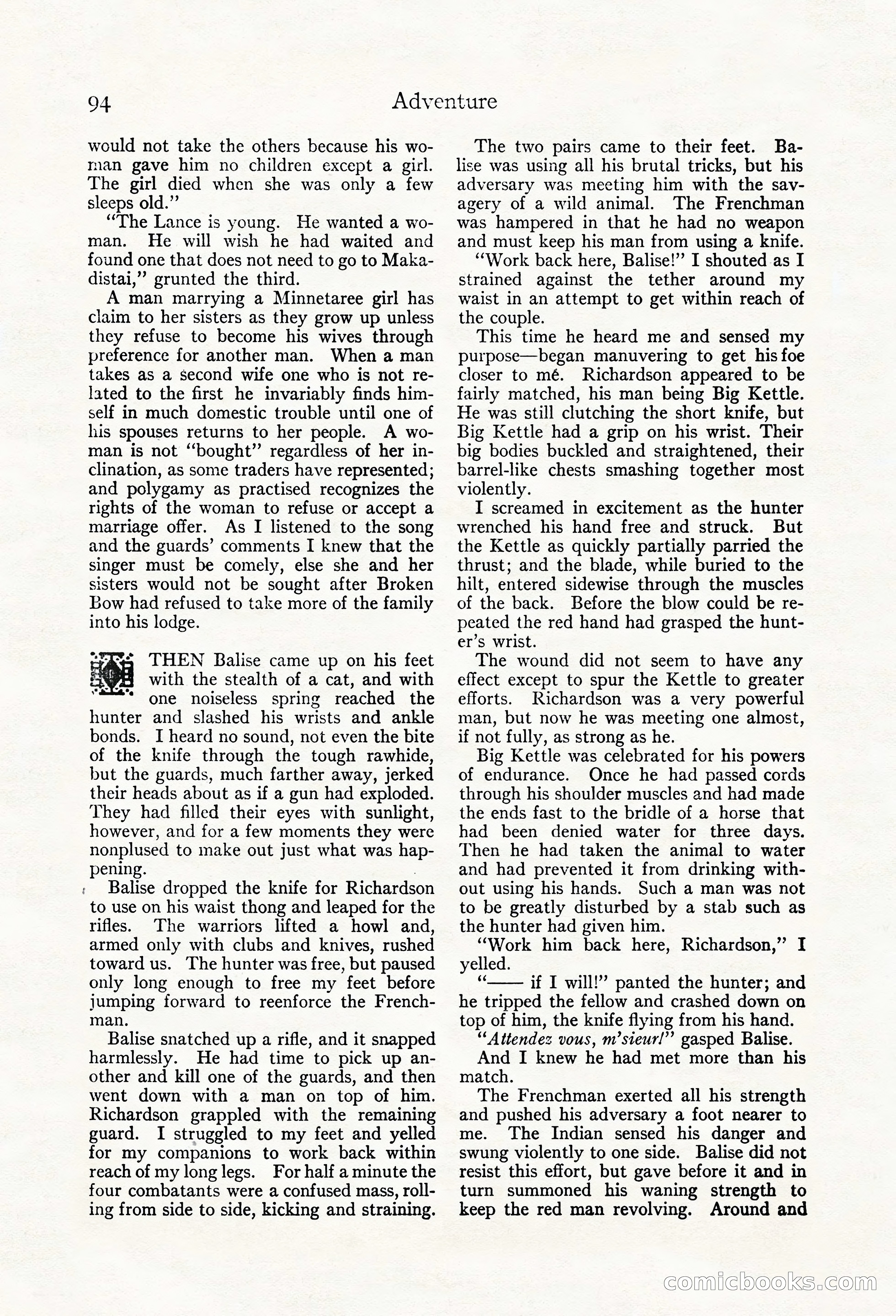 Adventure Magazine, May 20, 1923 — page 96 of 196