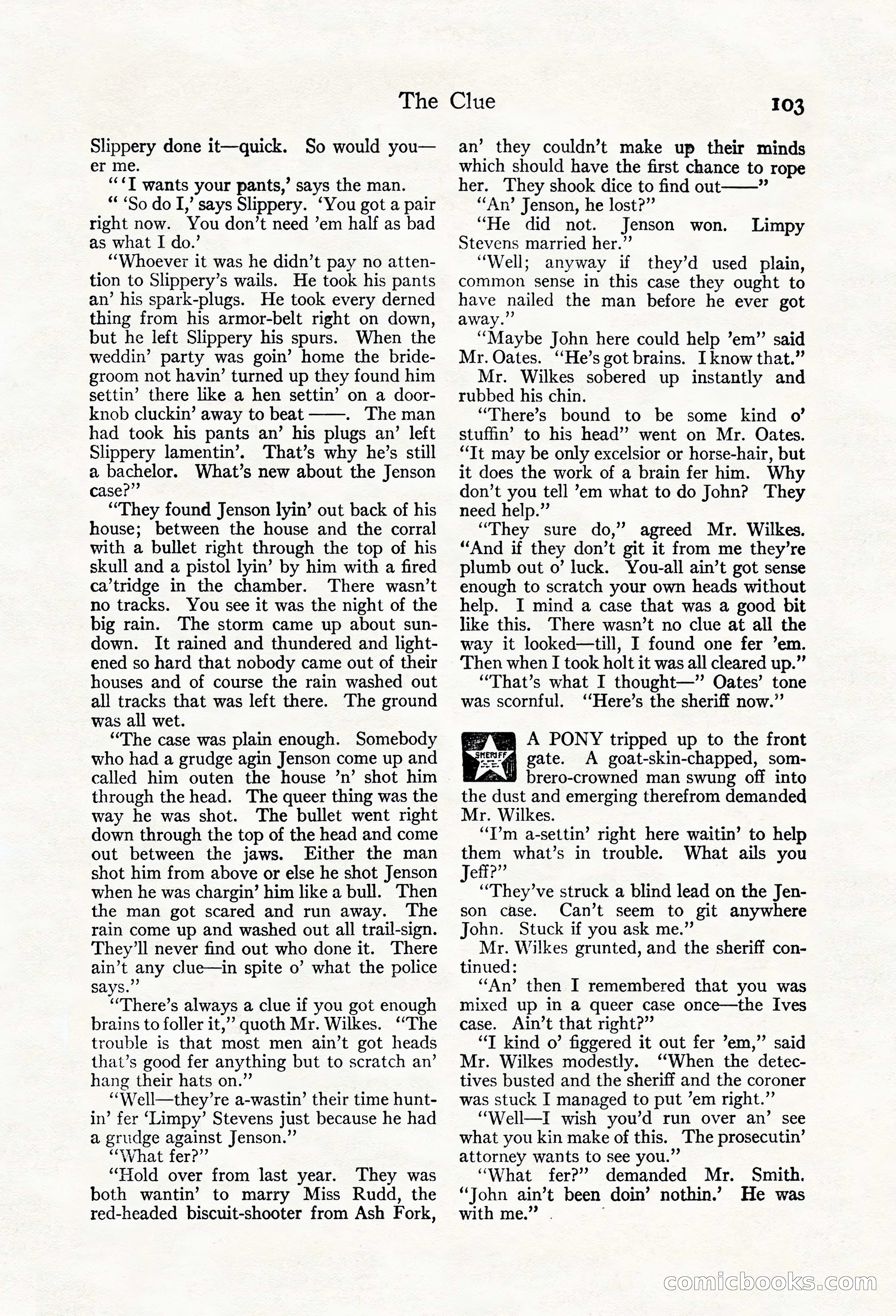 Adventure Magazine, May 20, 1923 — page 105 of 196