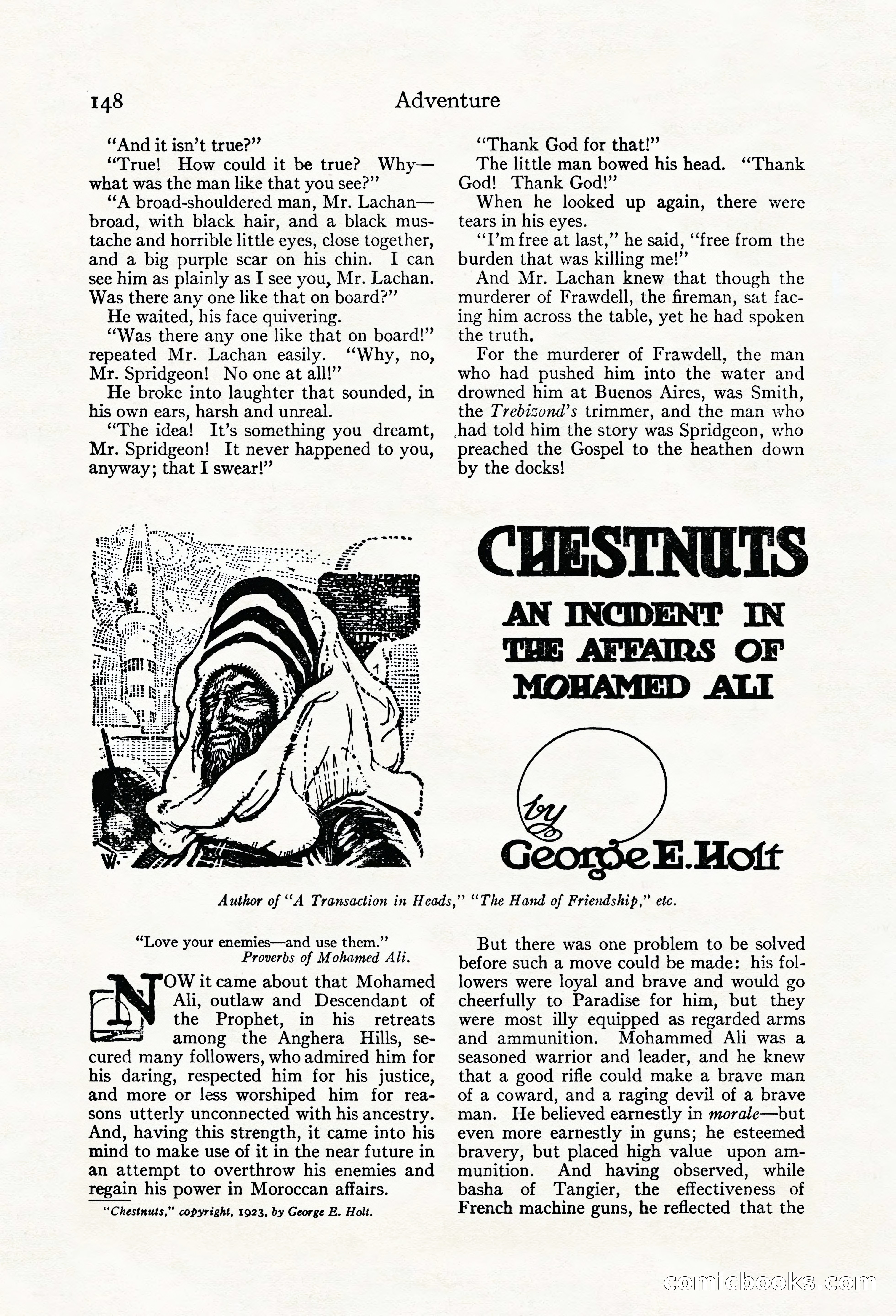Adventure Magazine, May 20, 1923 — page 150 of 196