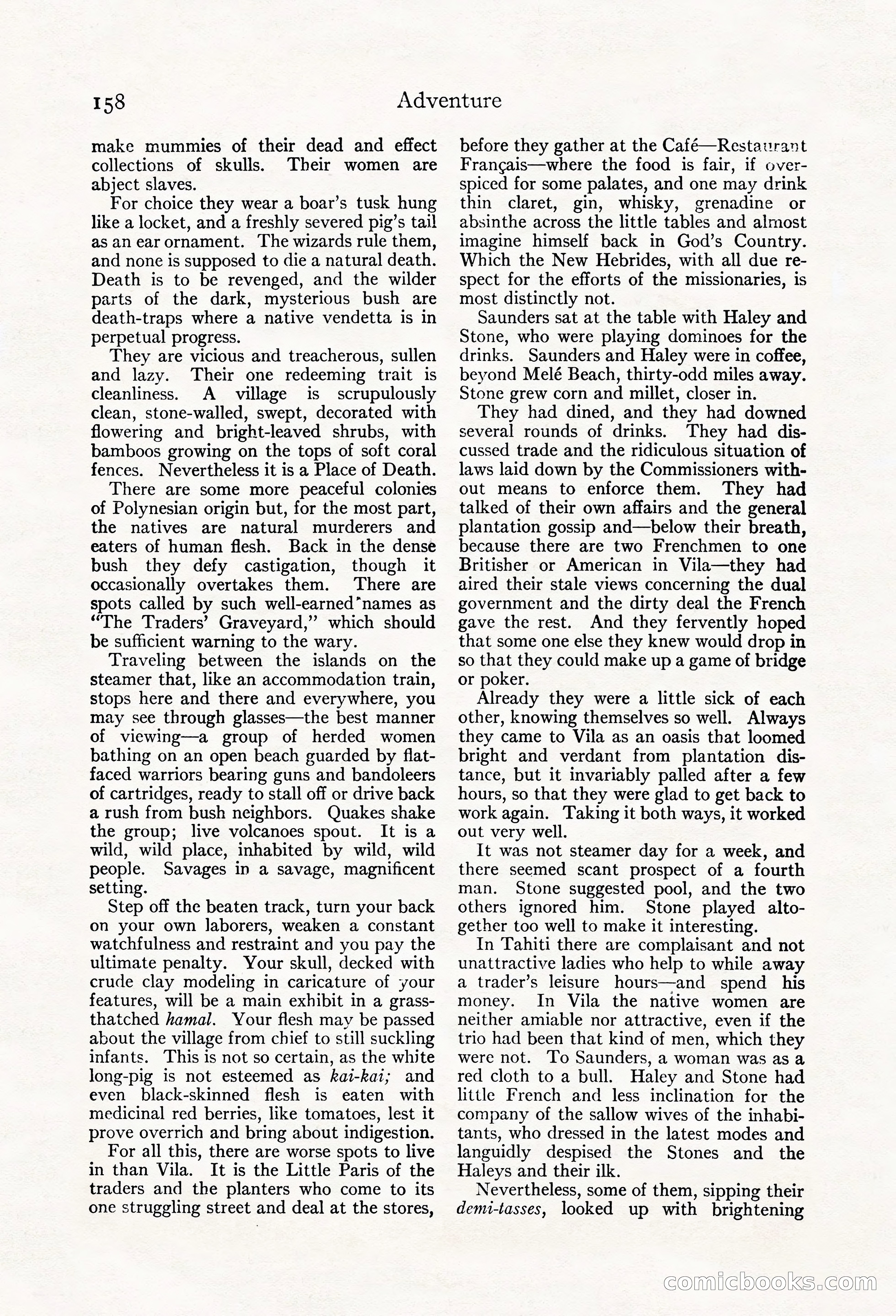 Adventure Magazine, May 20, 1923 — page 160 of 196