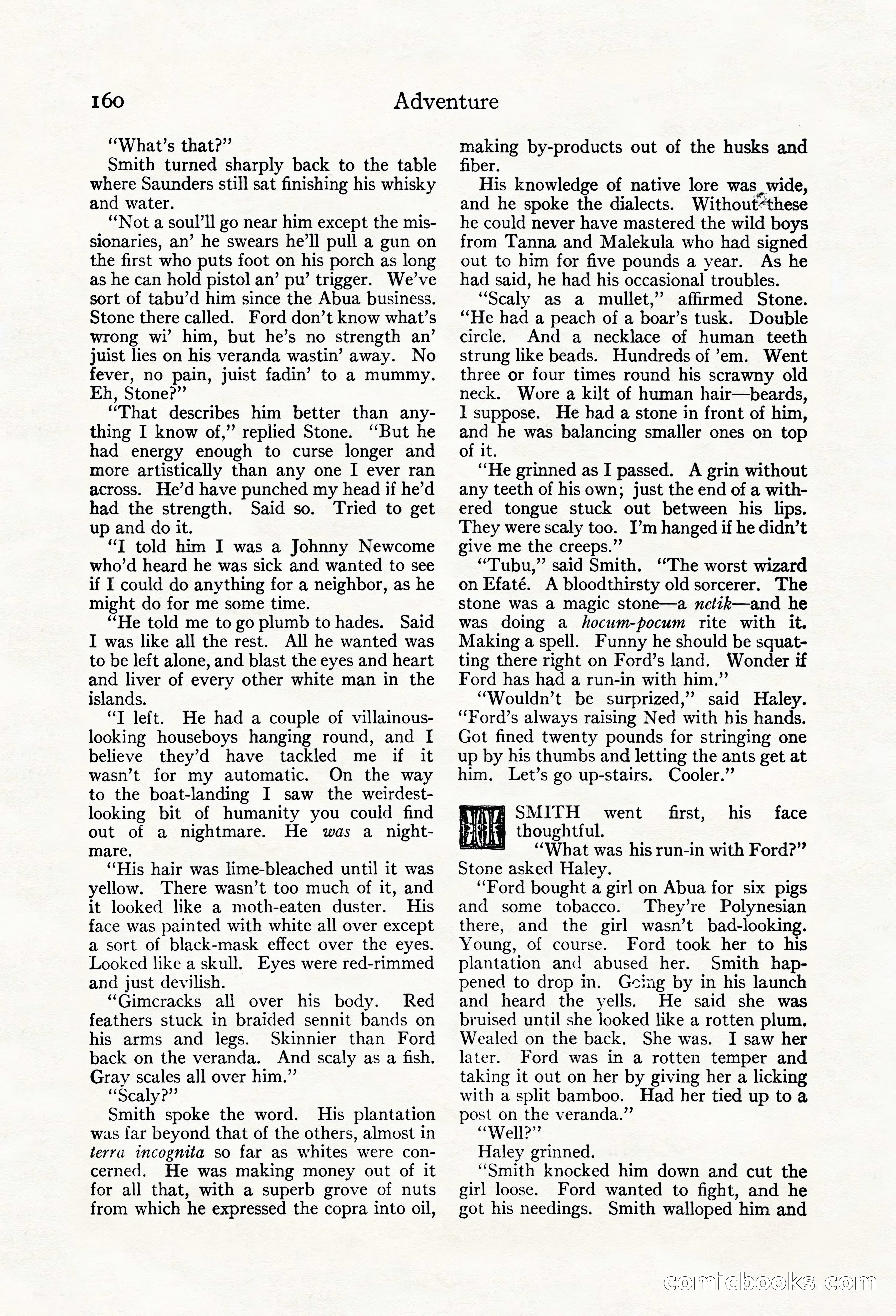 Adventure Magazine, May 20, 1923 — page 162 of 196