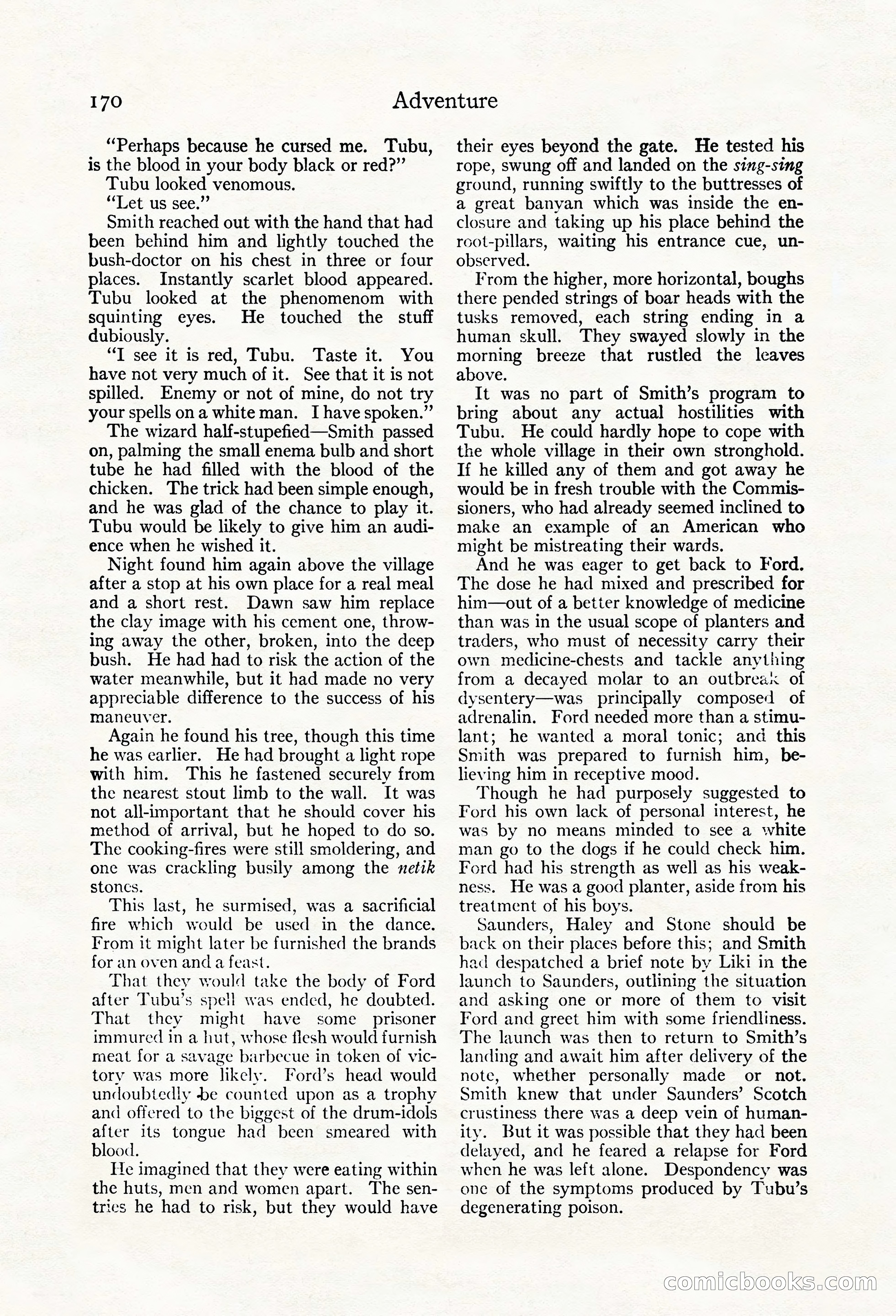 Adventure Magazine, May 20, 1923 — page 172 of 196