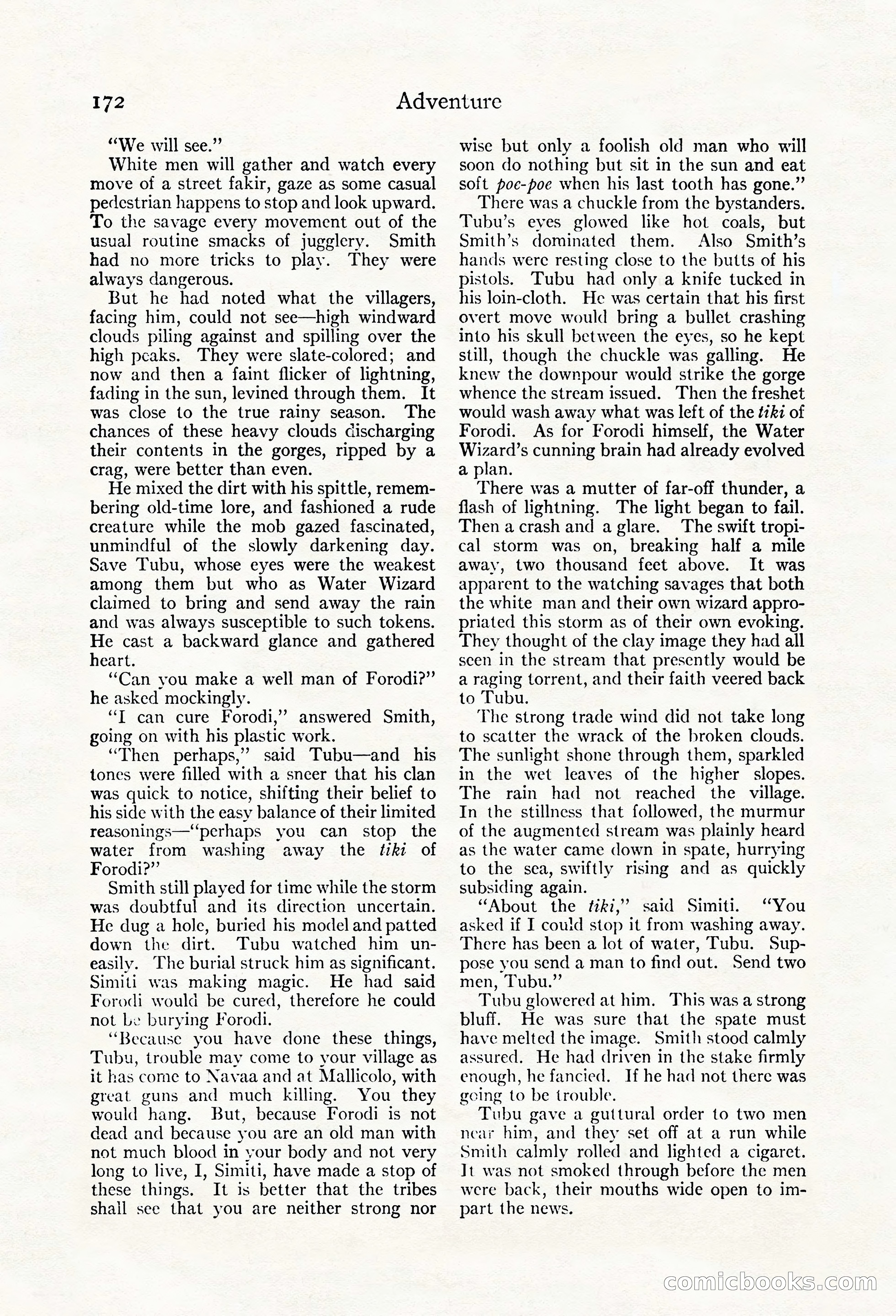 Adventure Magazine, May 20, 1923 — page 174 of 196