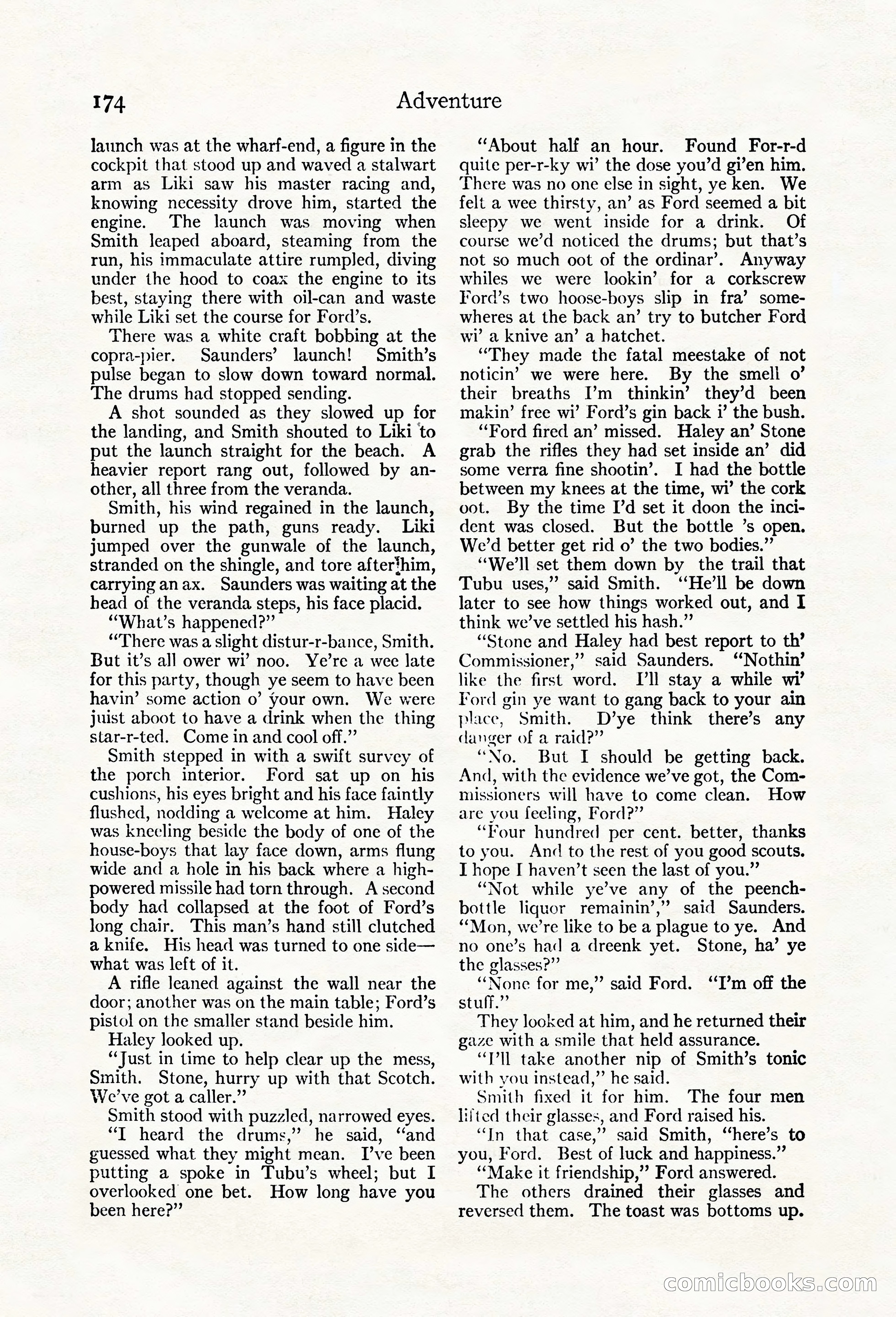 Adventure Magazine, May 20, 1923 — page 176 of 196