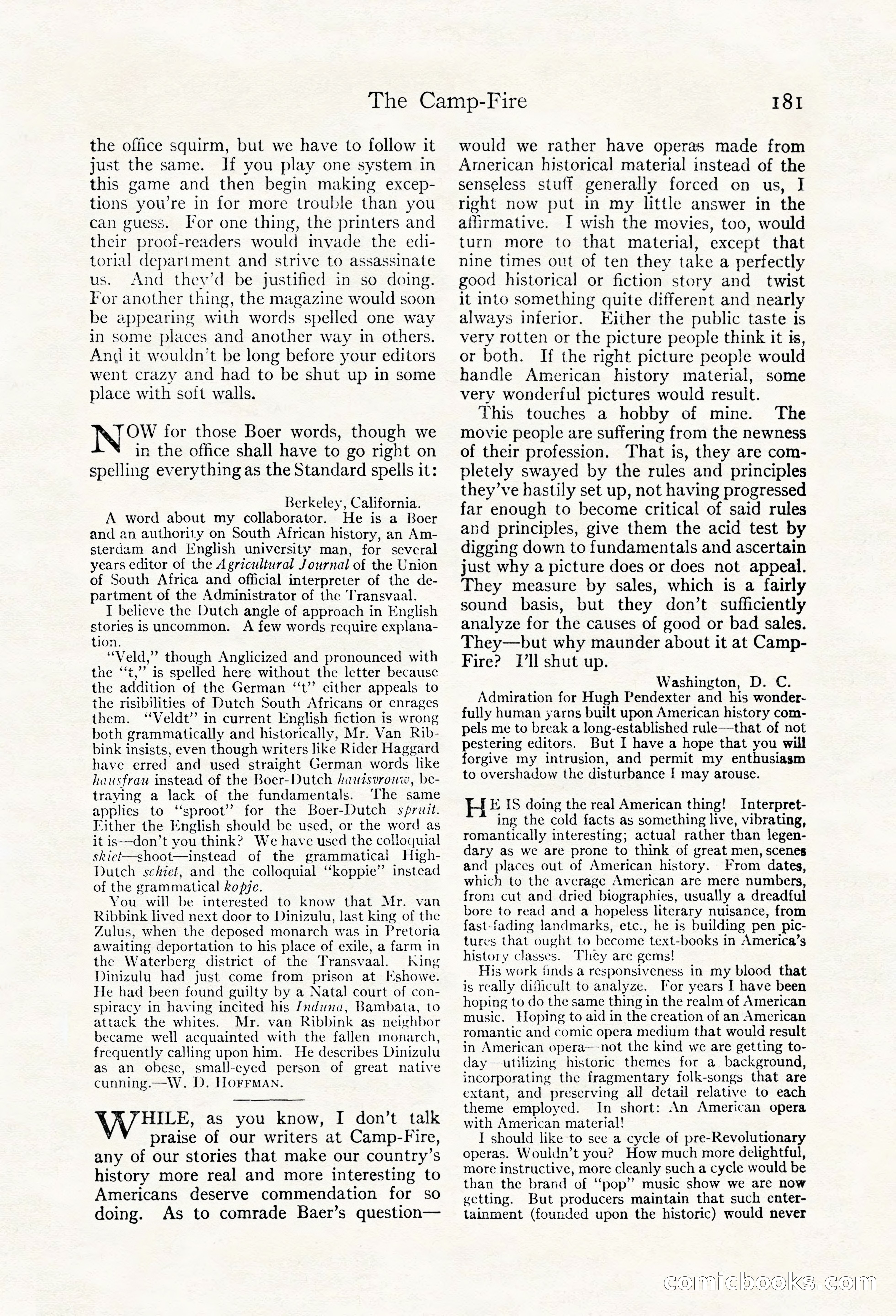 Adventure Magazine, May 20, 1923 — page 183 of 196