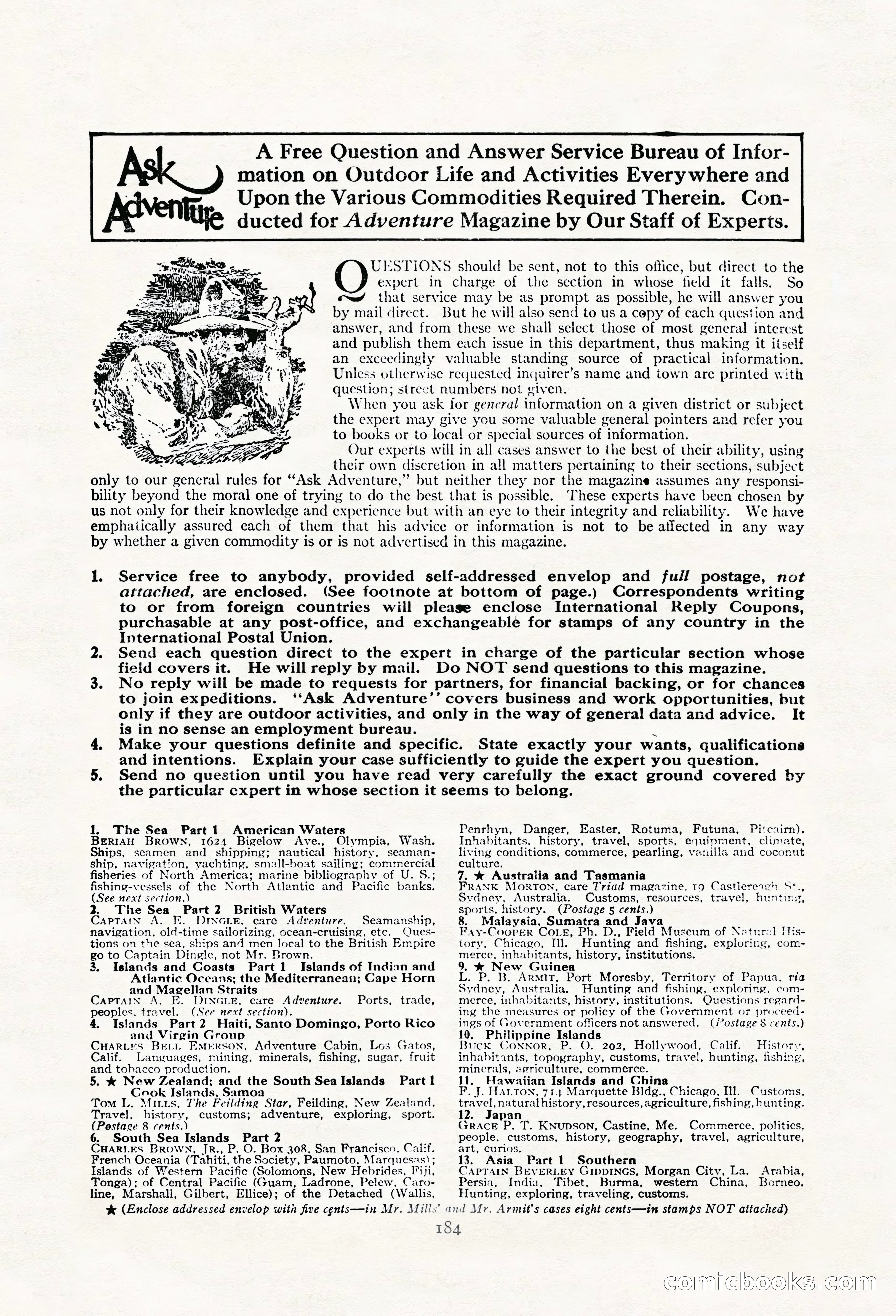 Adventure Magazine, May 20, 1923 — page 186 of 196