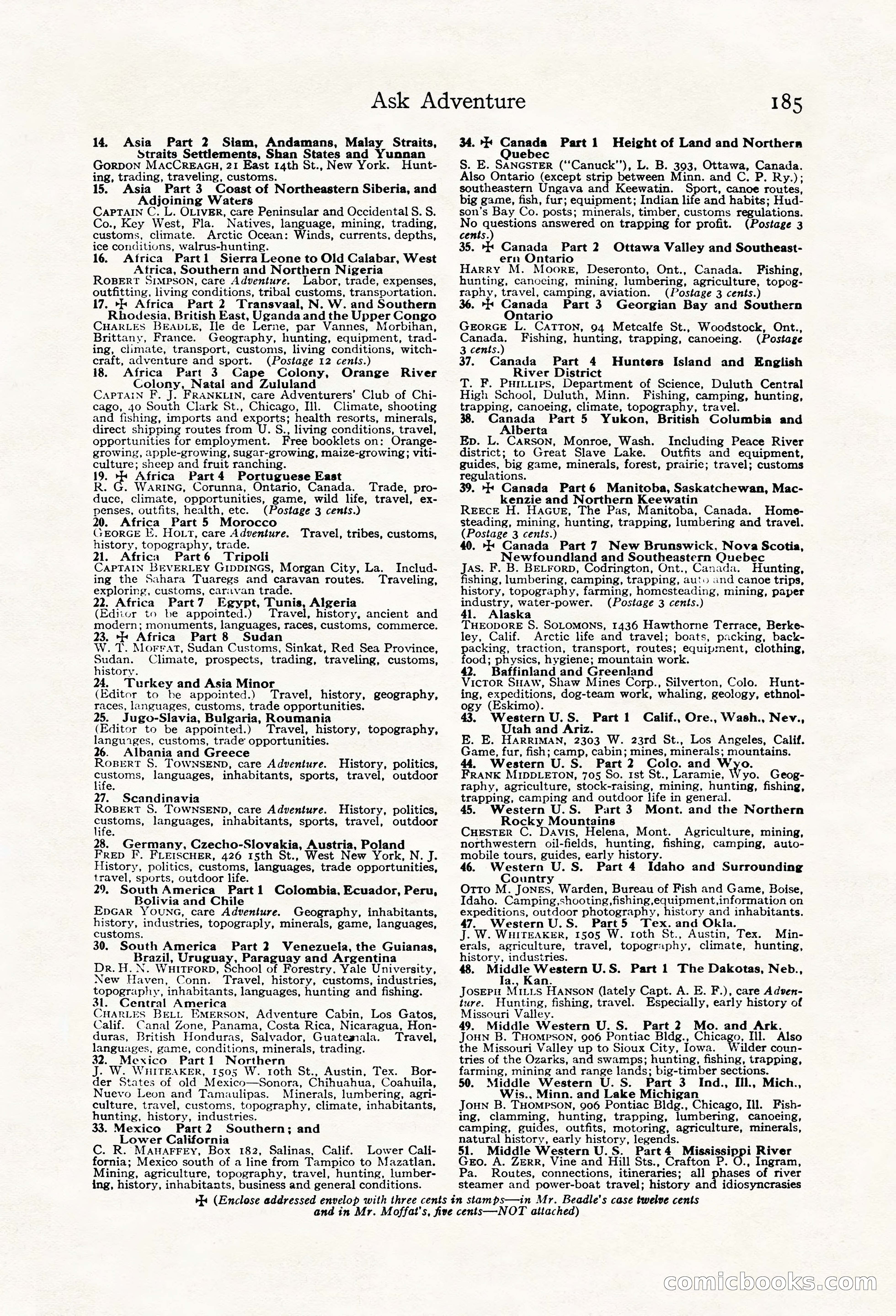 Adventure Magazine, May 20, 1923 — page 187 of 196