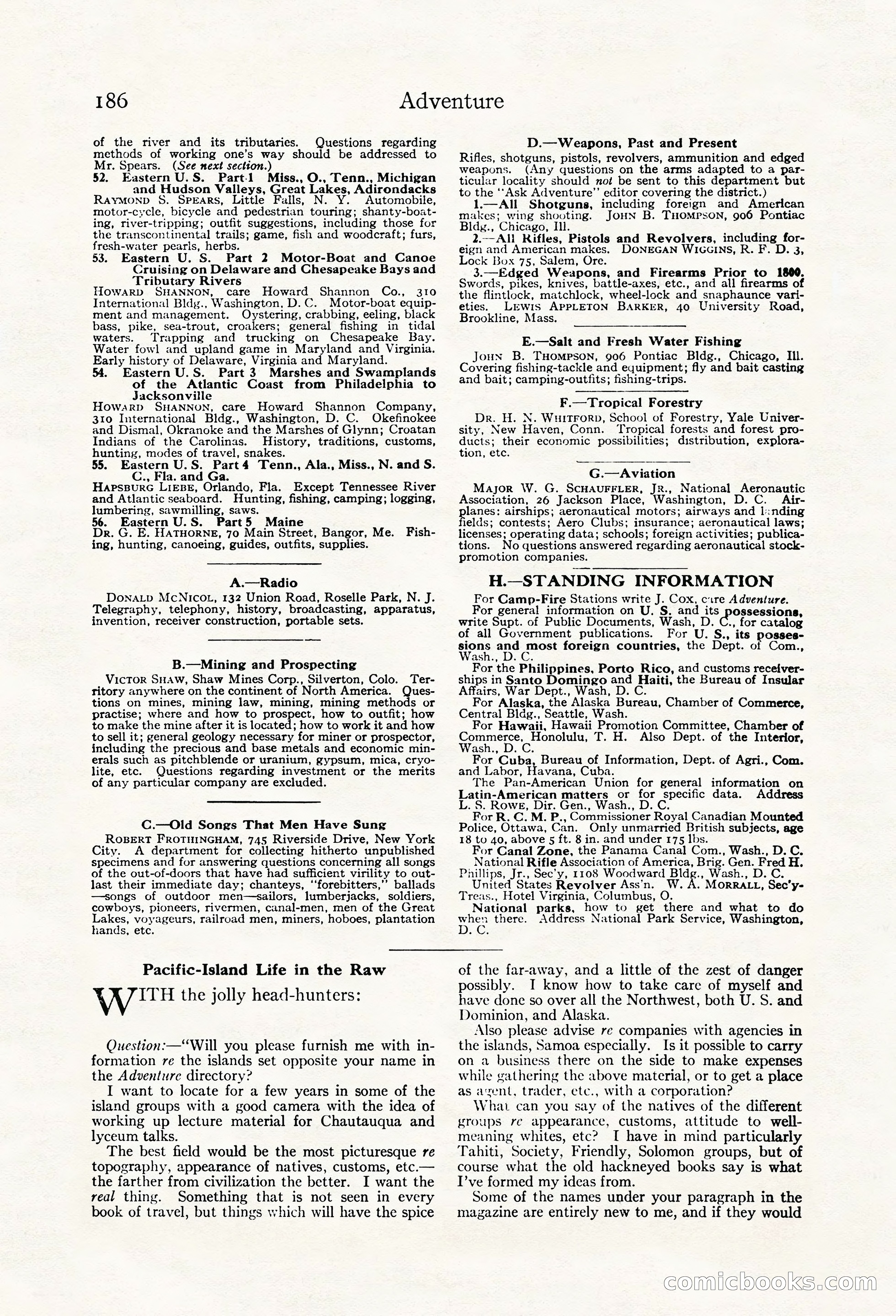 Adventure Magazine, May 20, 1923 — page 188 of 196