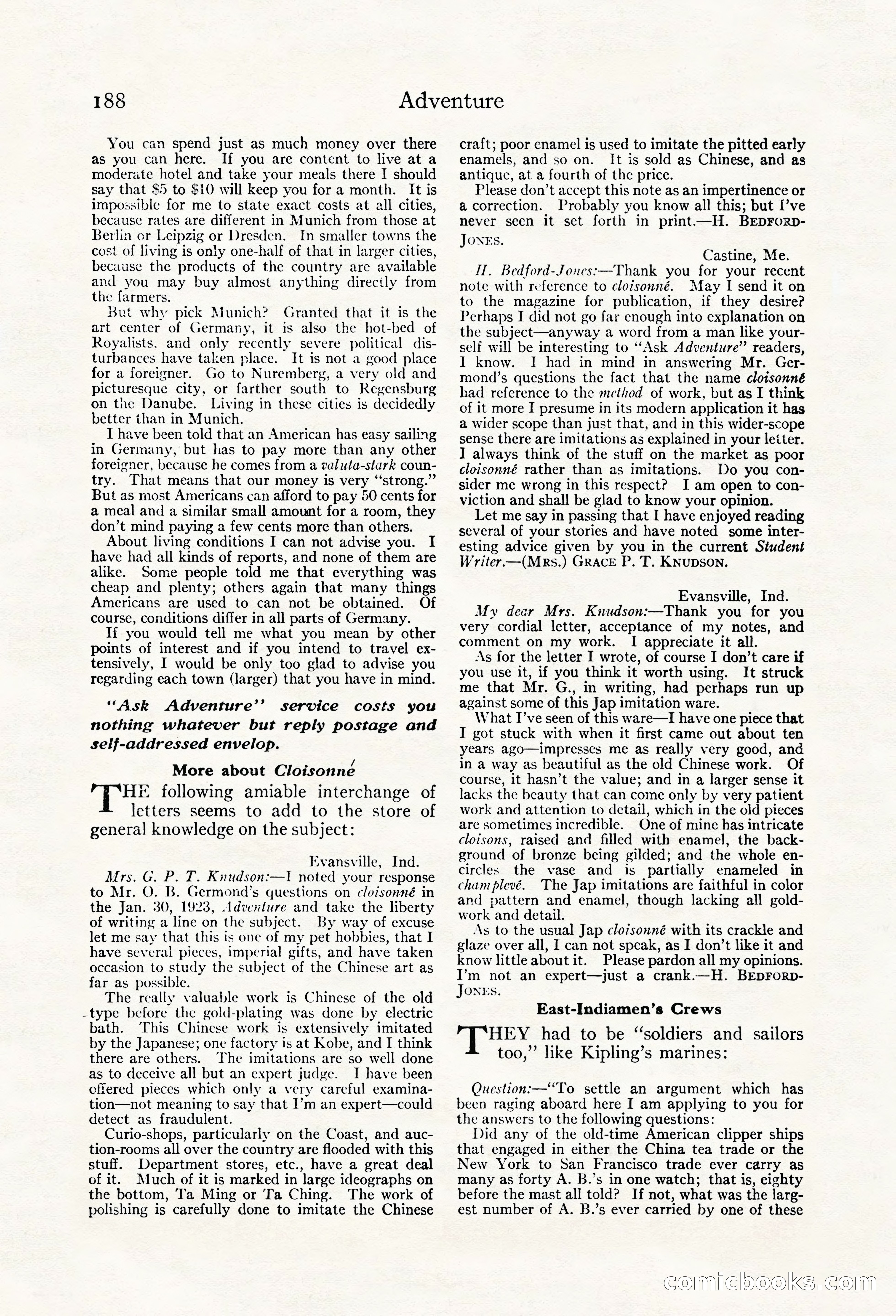 Adventure Magazine, May 20, 1923 — page 190 of 196