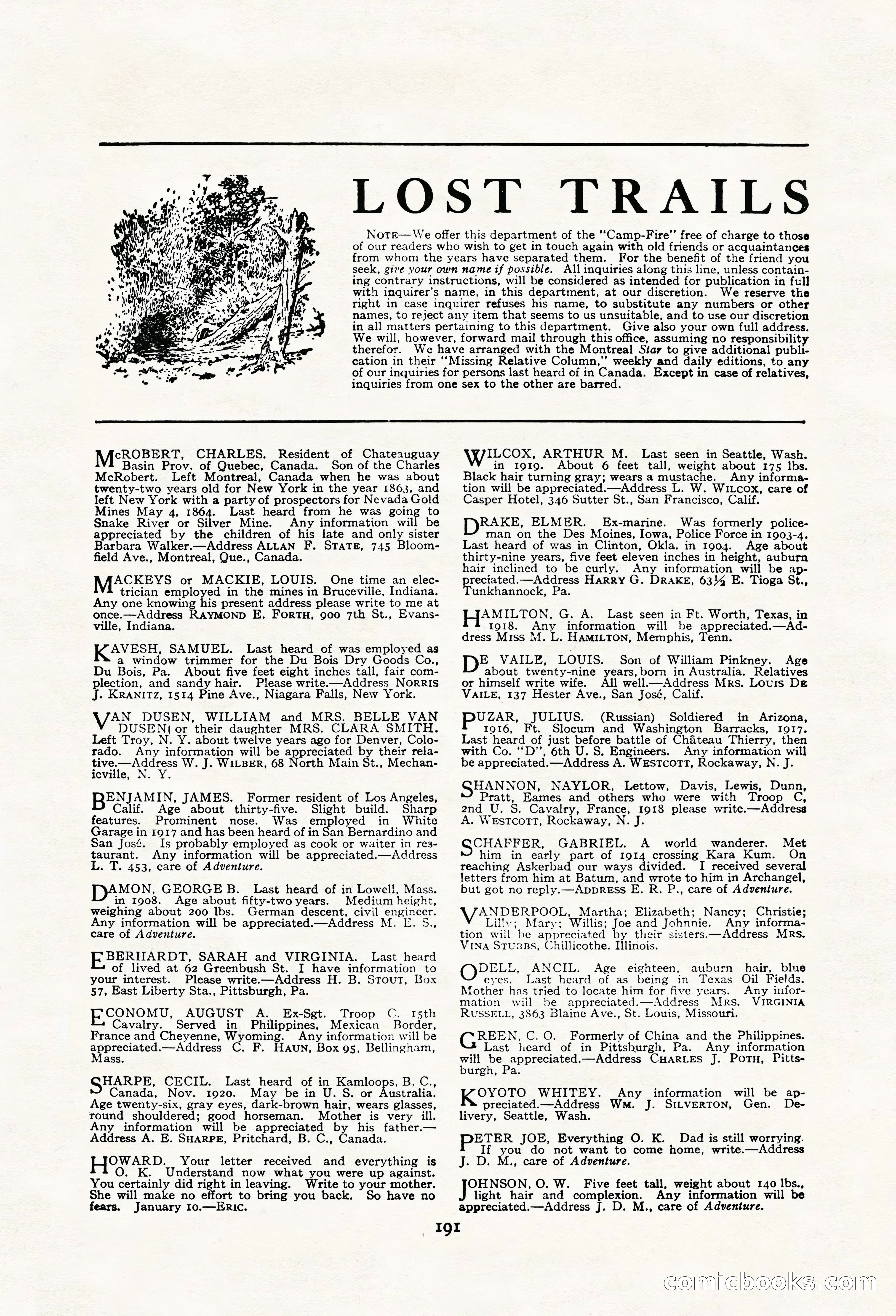 Adventure Magazine, May 20, 1923 — page 193 of 196