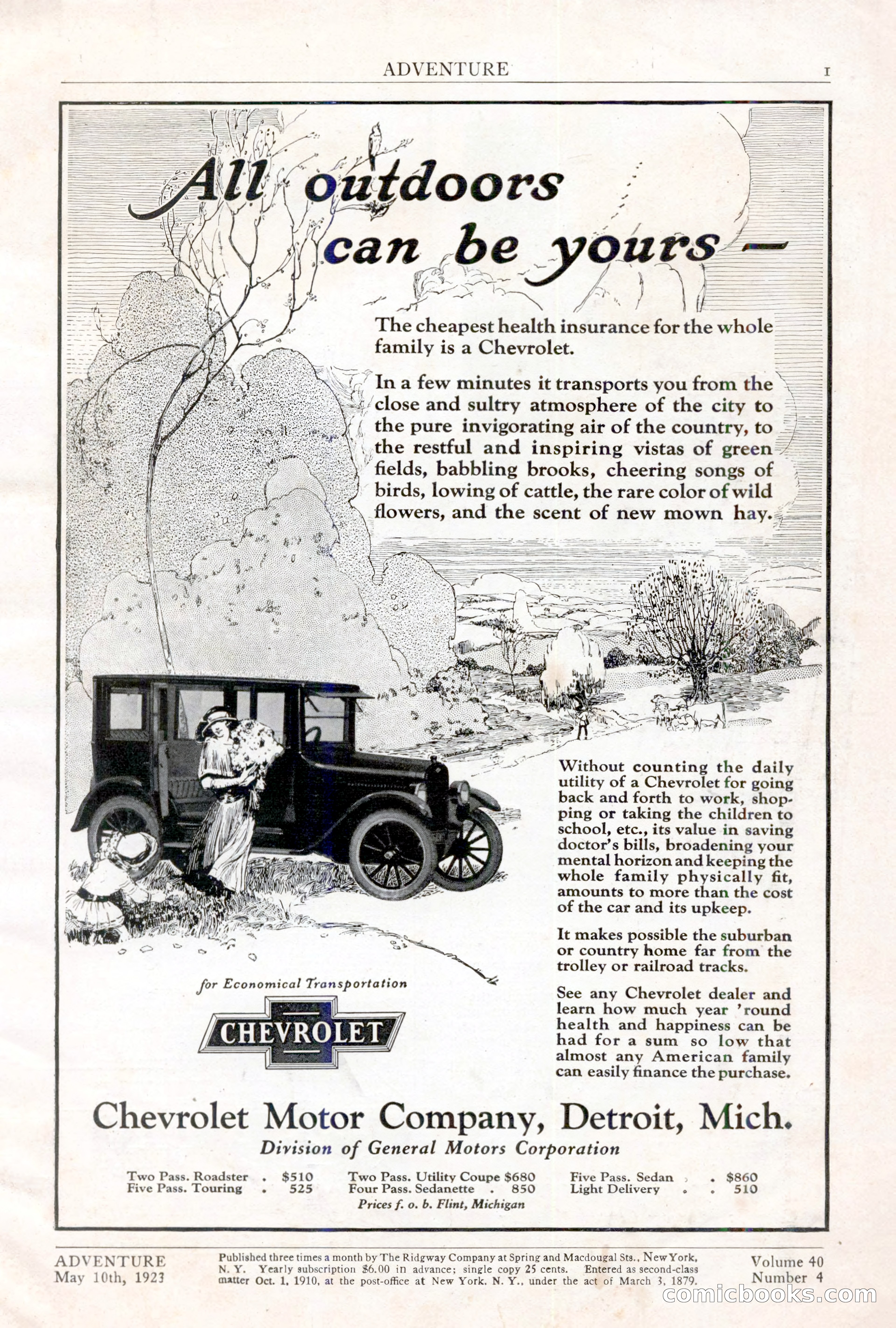 Adventure Magazine, May 10, 1923 — page 3 of 204