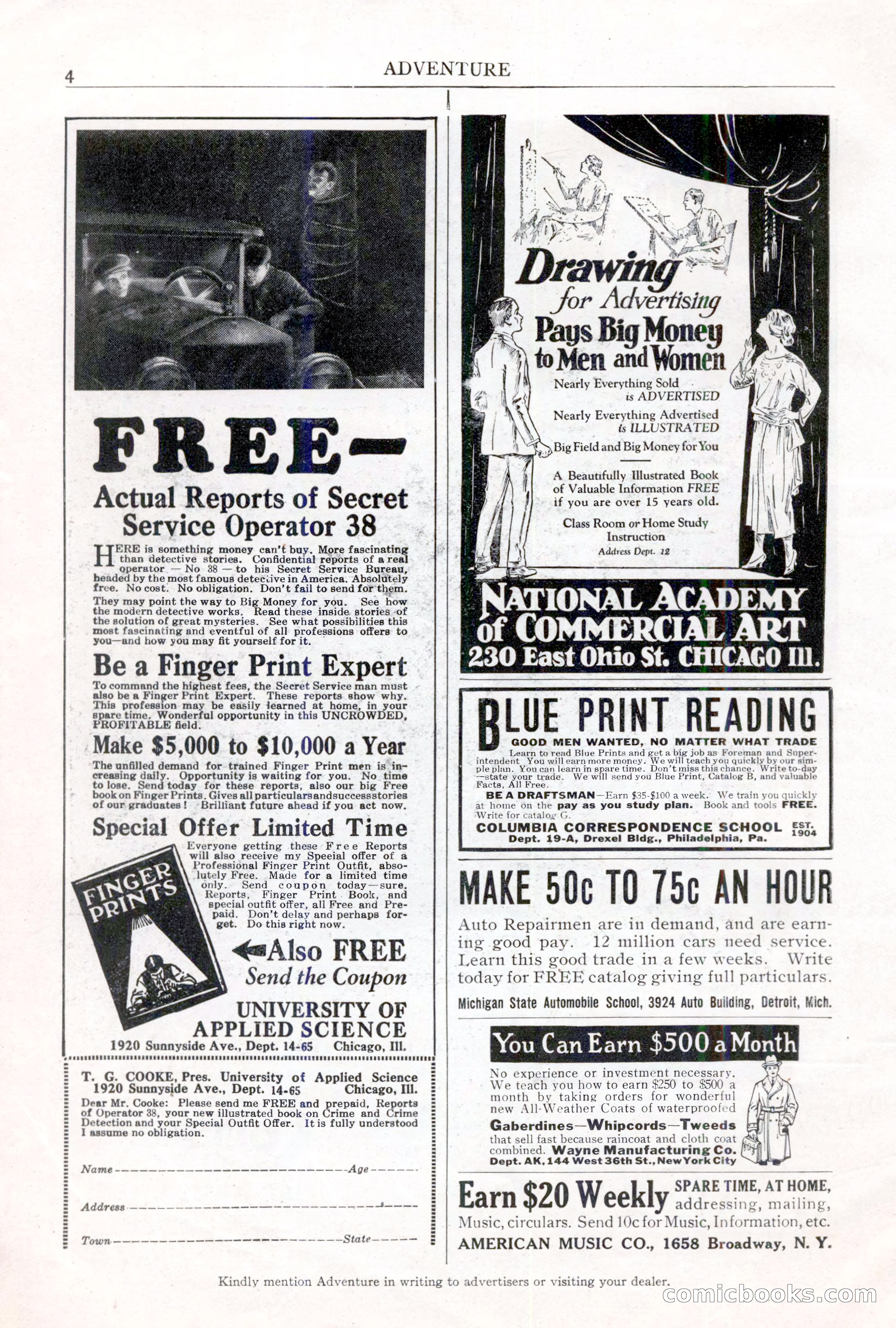 Adventure Magazine, May 10, 1923 — page 6 of 204