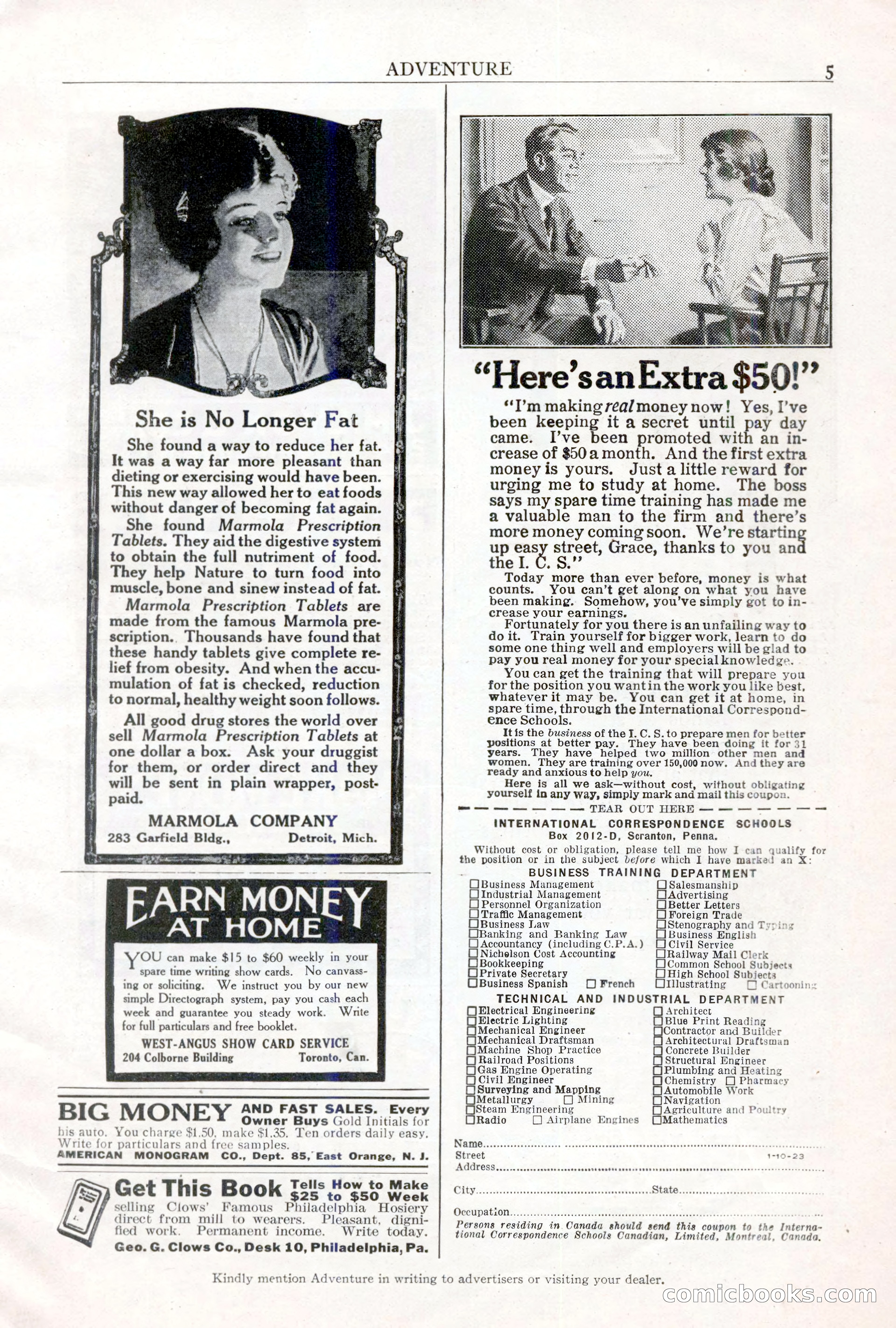 Adventure Magazine, May 10, 1923 — page 7 of 204