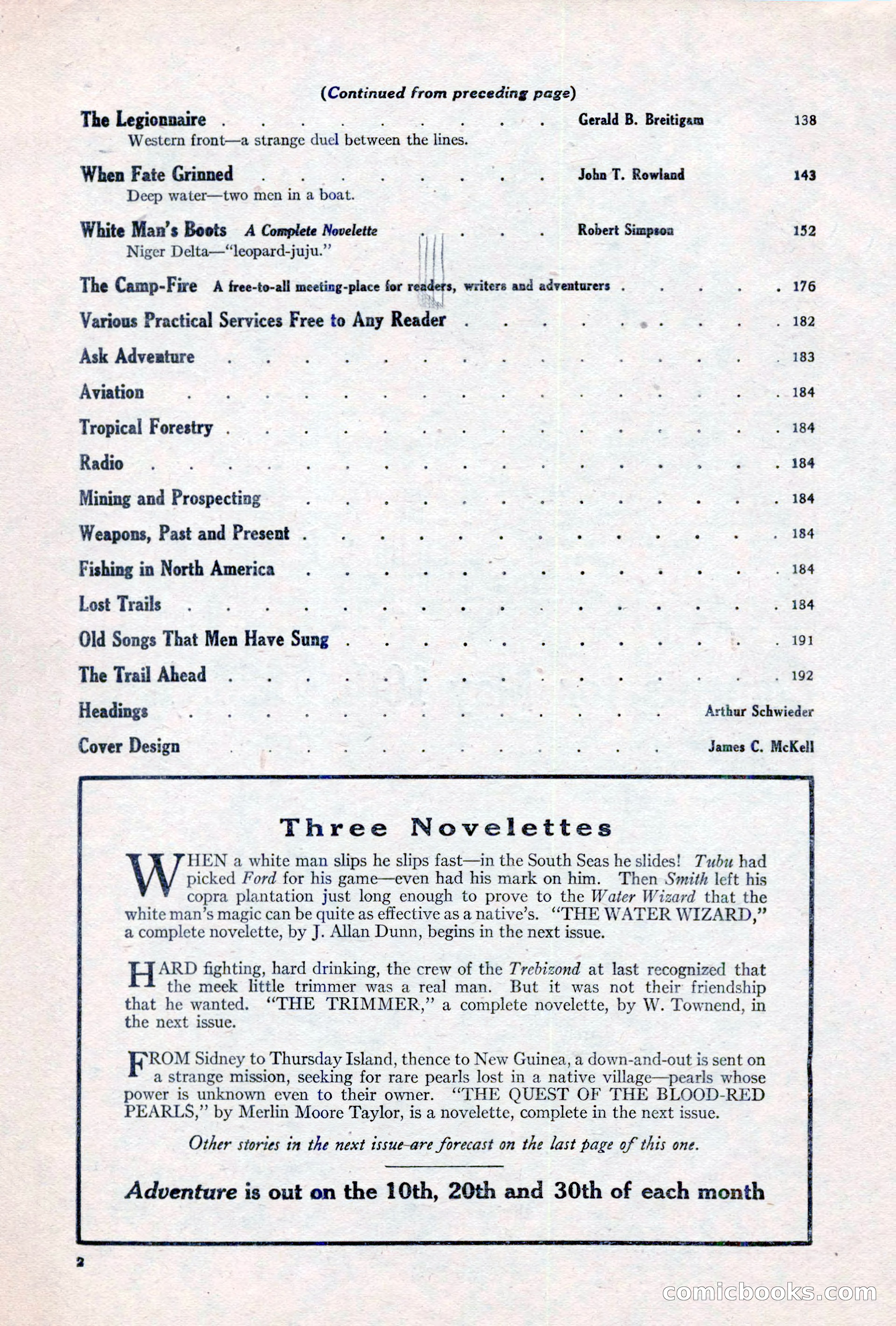 Adventure Magazine, May 10, 1923 — page 12 of 204