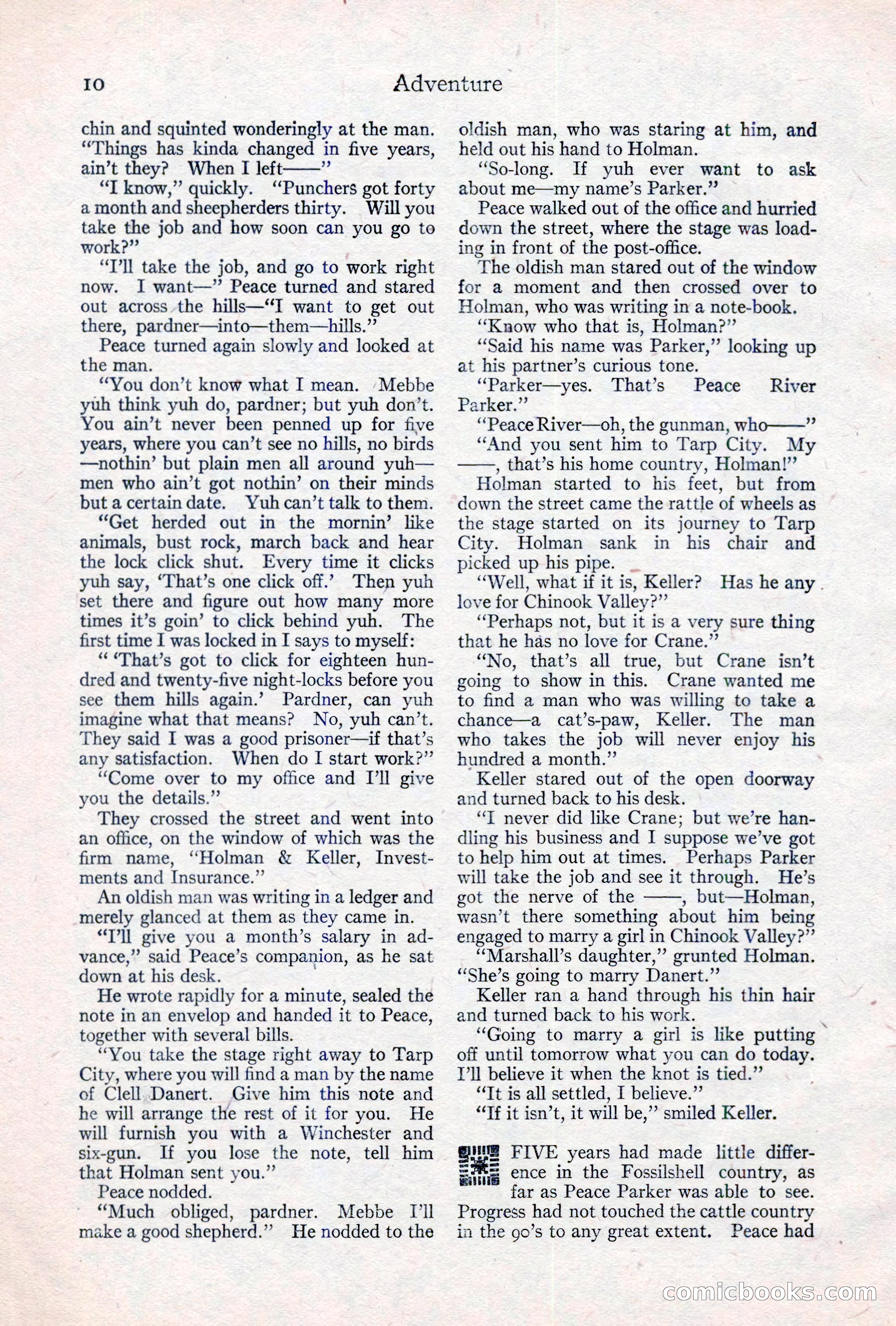 Adventure Magazine, May 10, 1923 — page 20 of 204