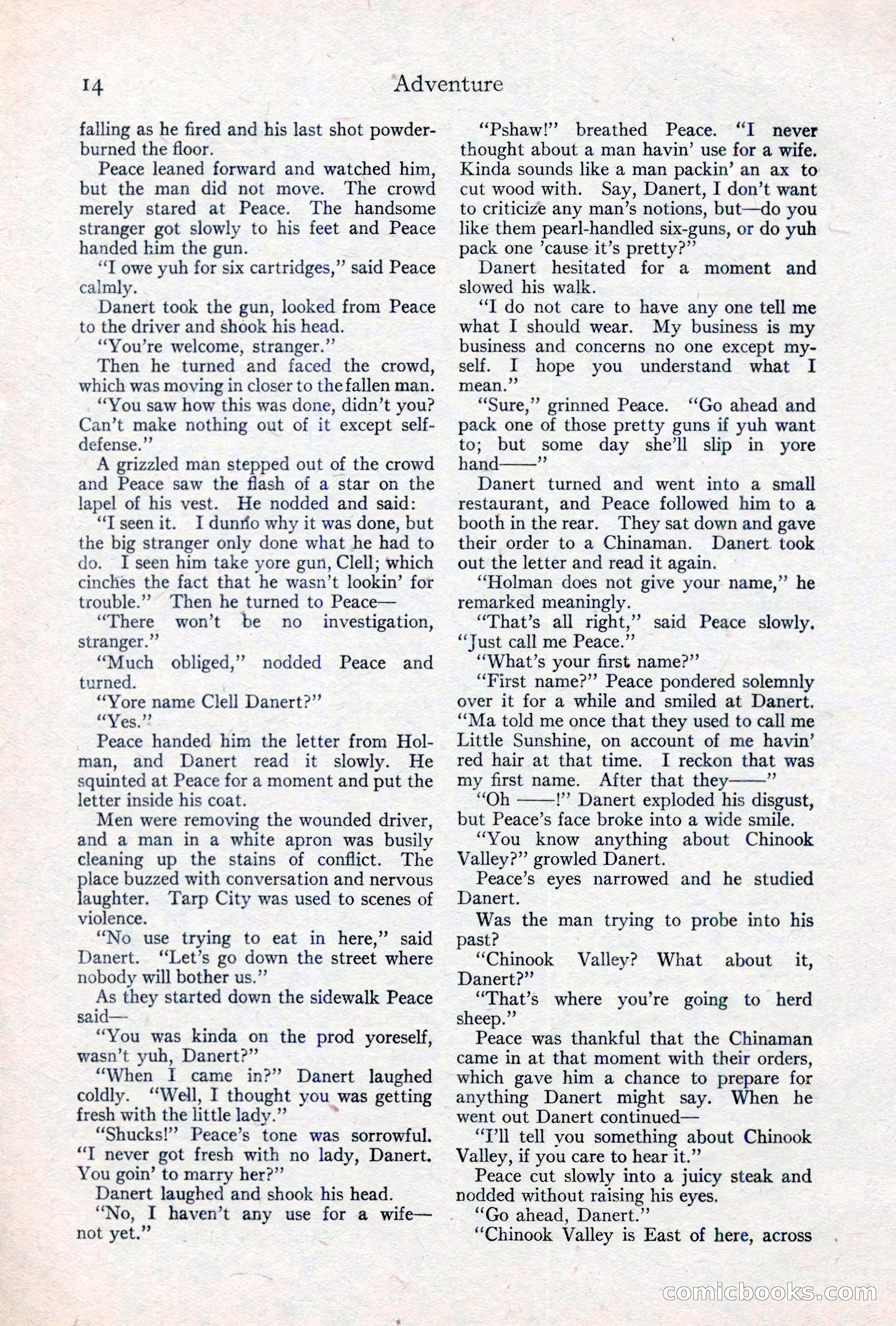 Adventure Magazine, May 10, 1923 — page 24 of 204