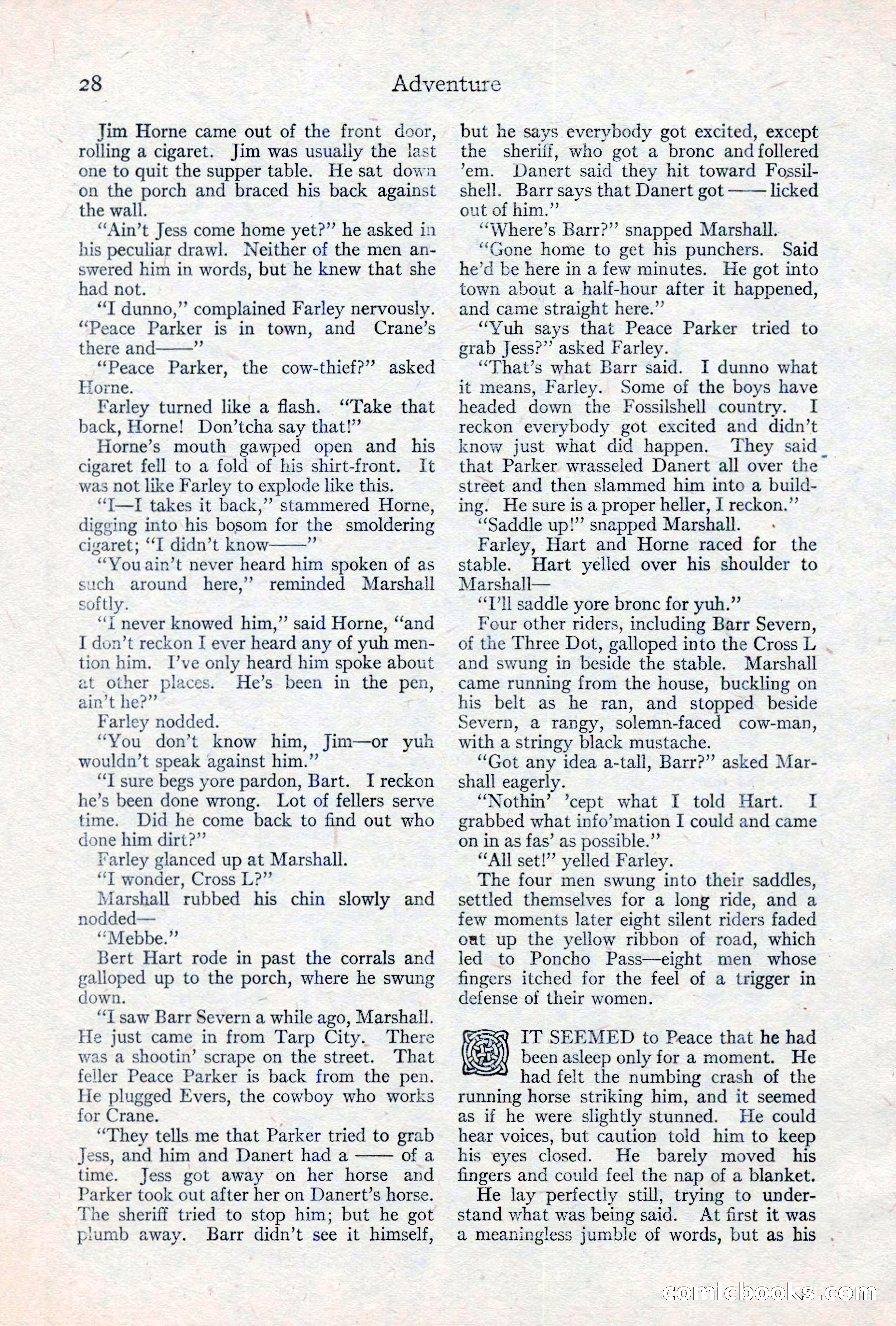Adventure Magazine, May 10, 1923 — page 38 of 204