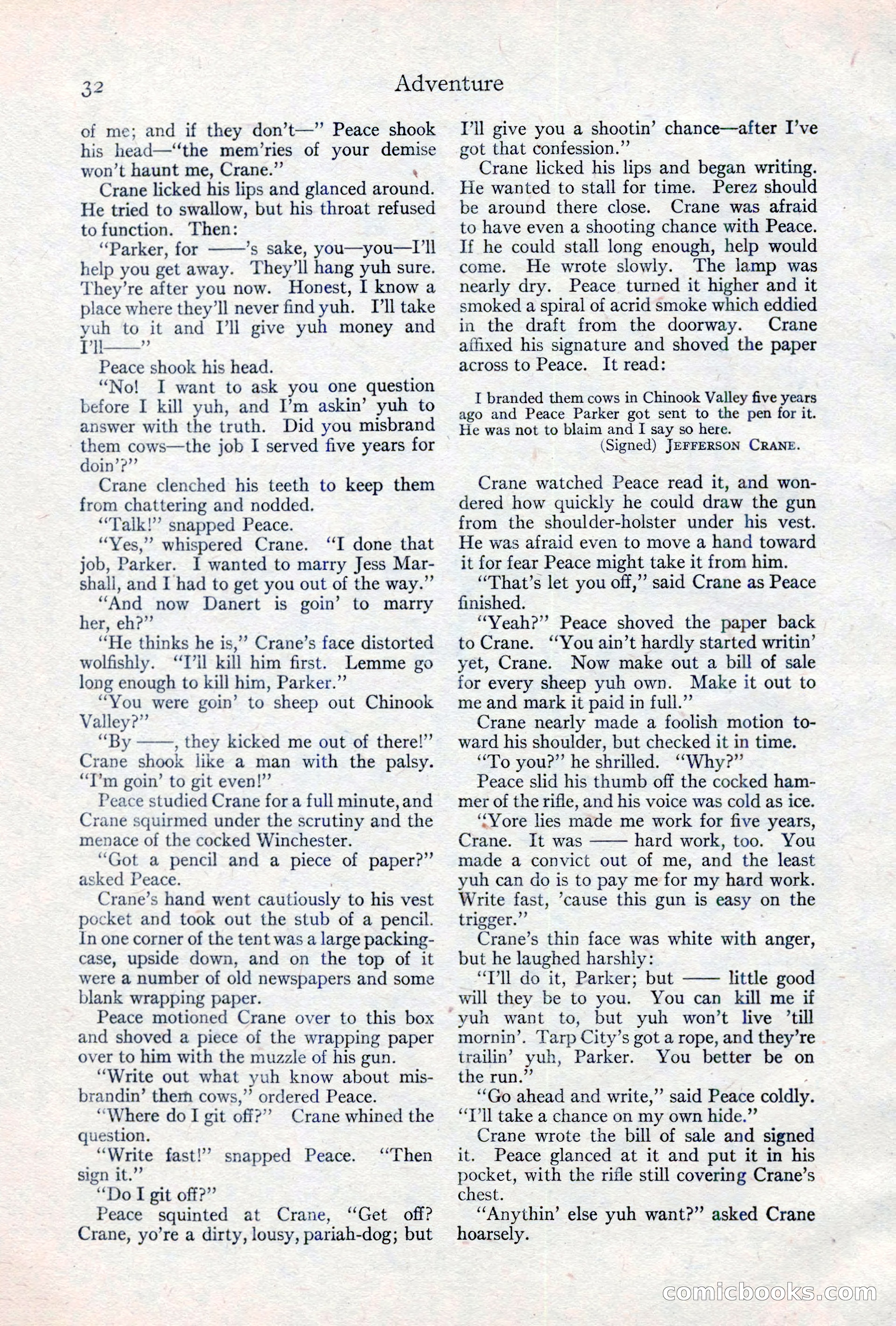 Adventure Magazine, May 10, 1923 — page 42 of 204