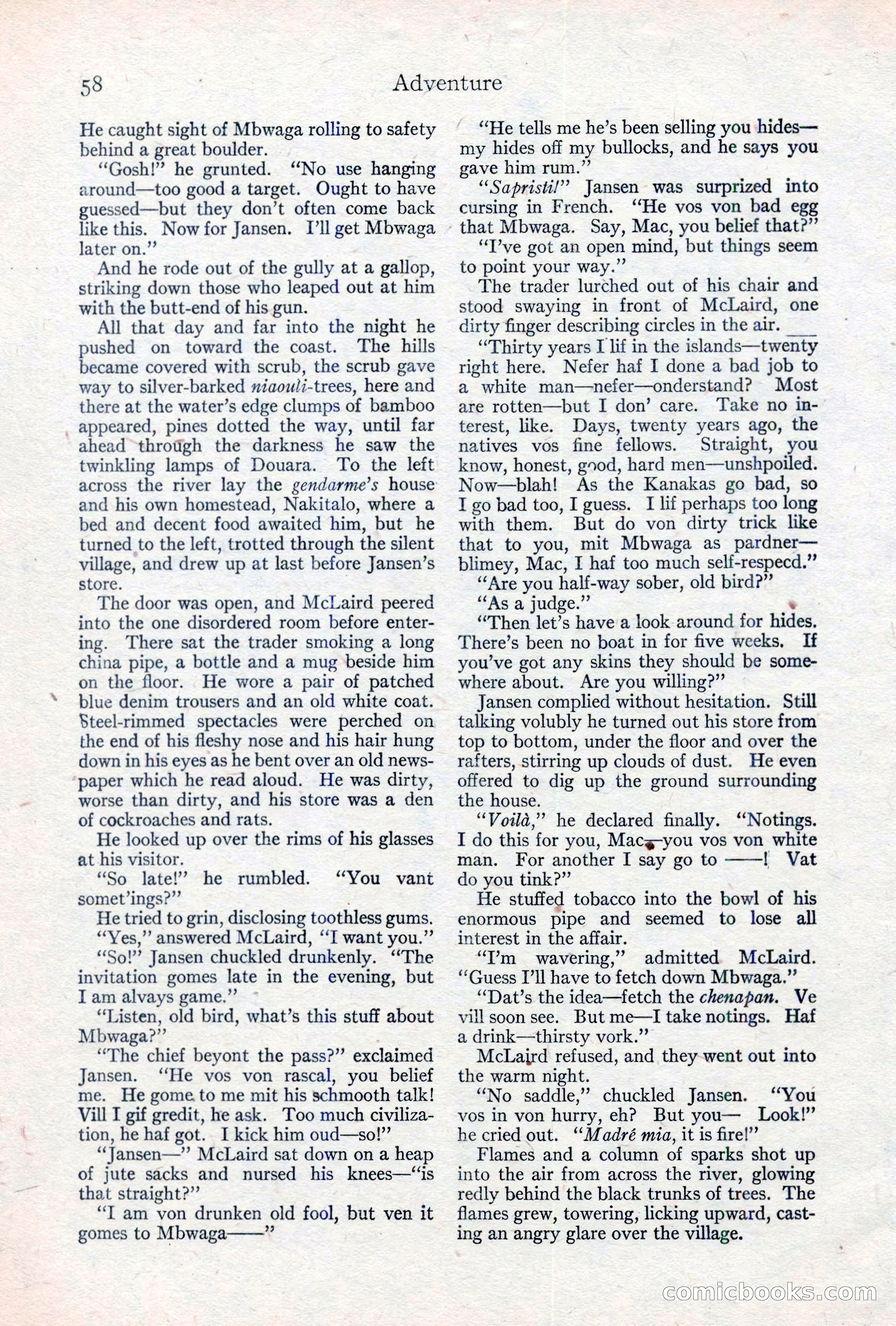 Adventure Magazine, May 10, 1923 — page 68 of 204