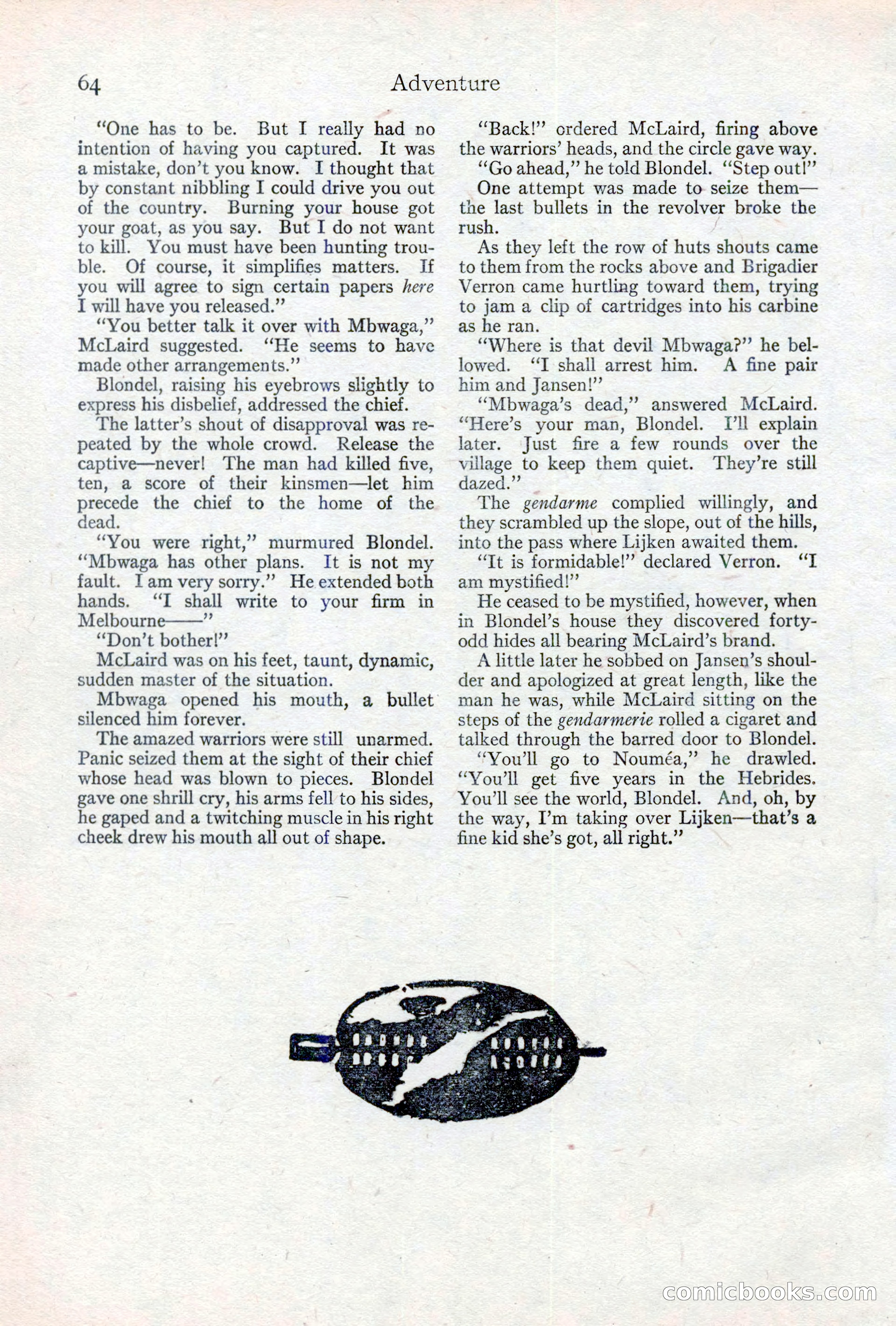 Adventure Magazine, May 10, 1923 — page 74 of 204