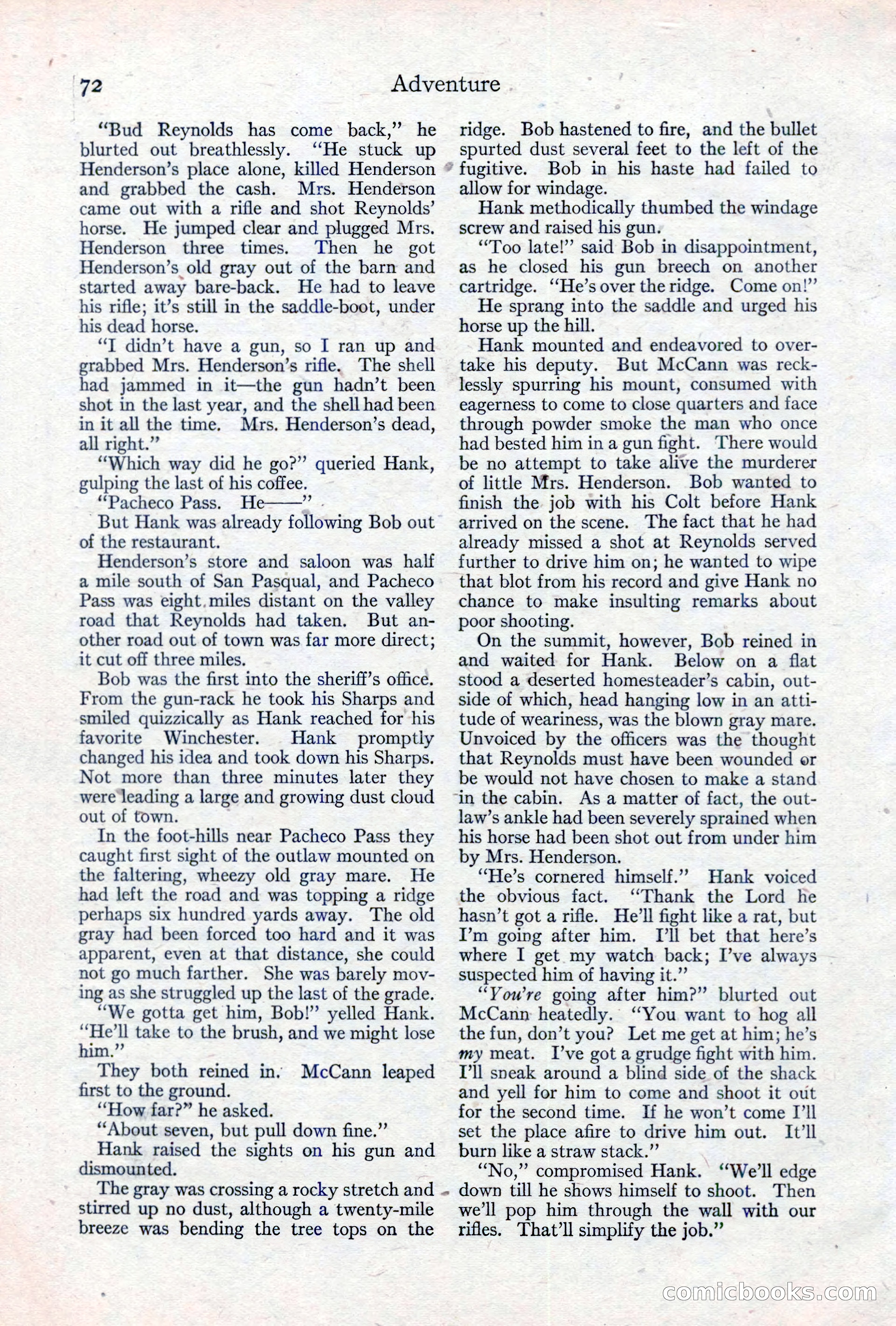 Adventure Magazine, May 10, 1923 — page 82 of 204