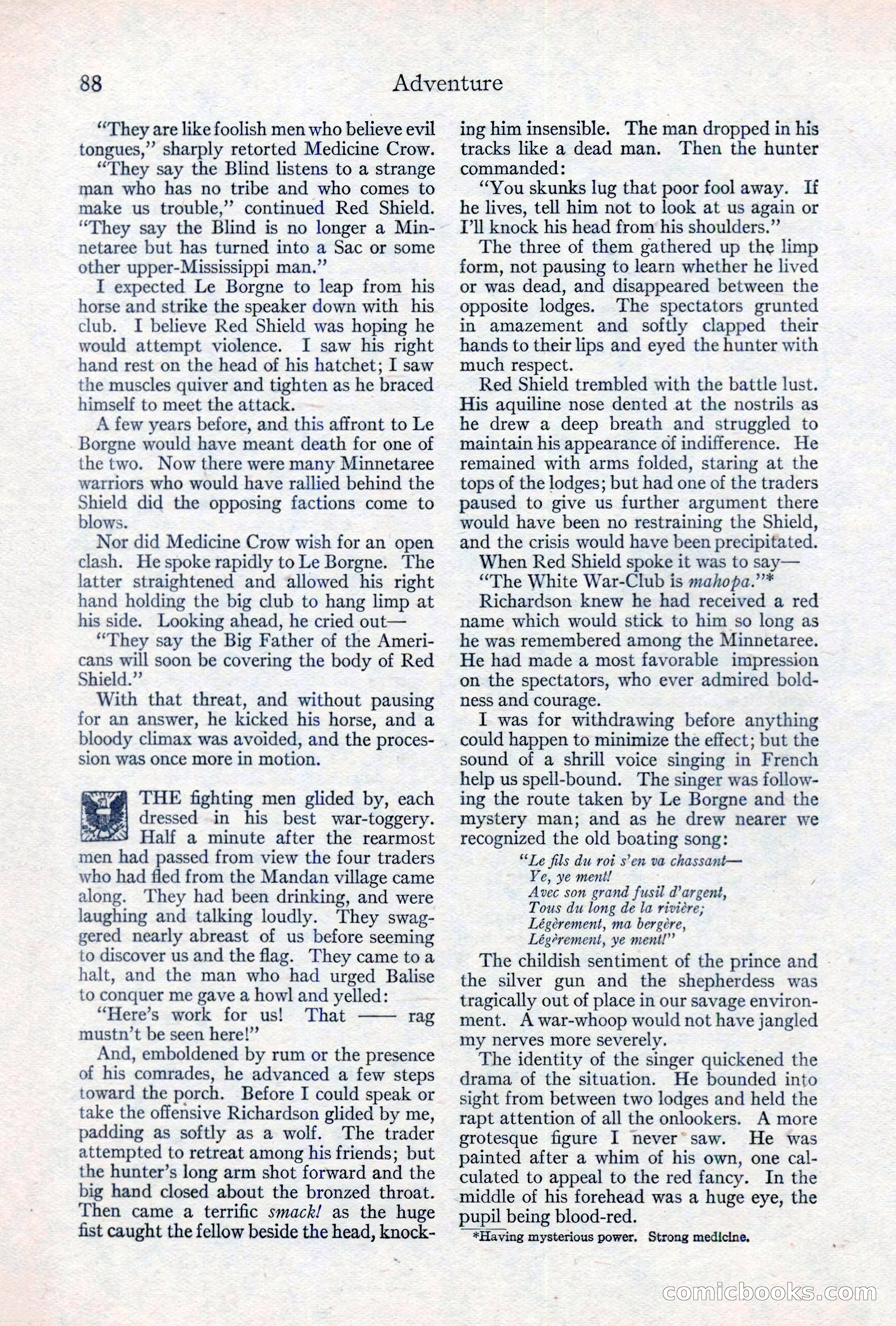 Adventure Magazine, May 10, 1923 — page 98 of 204
