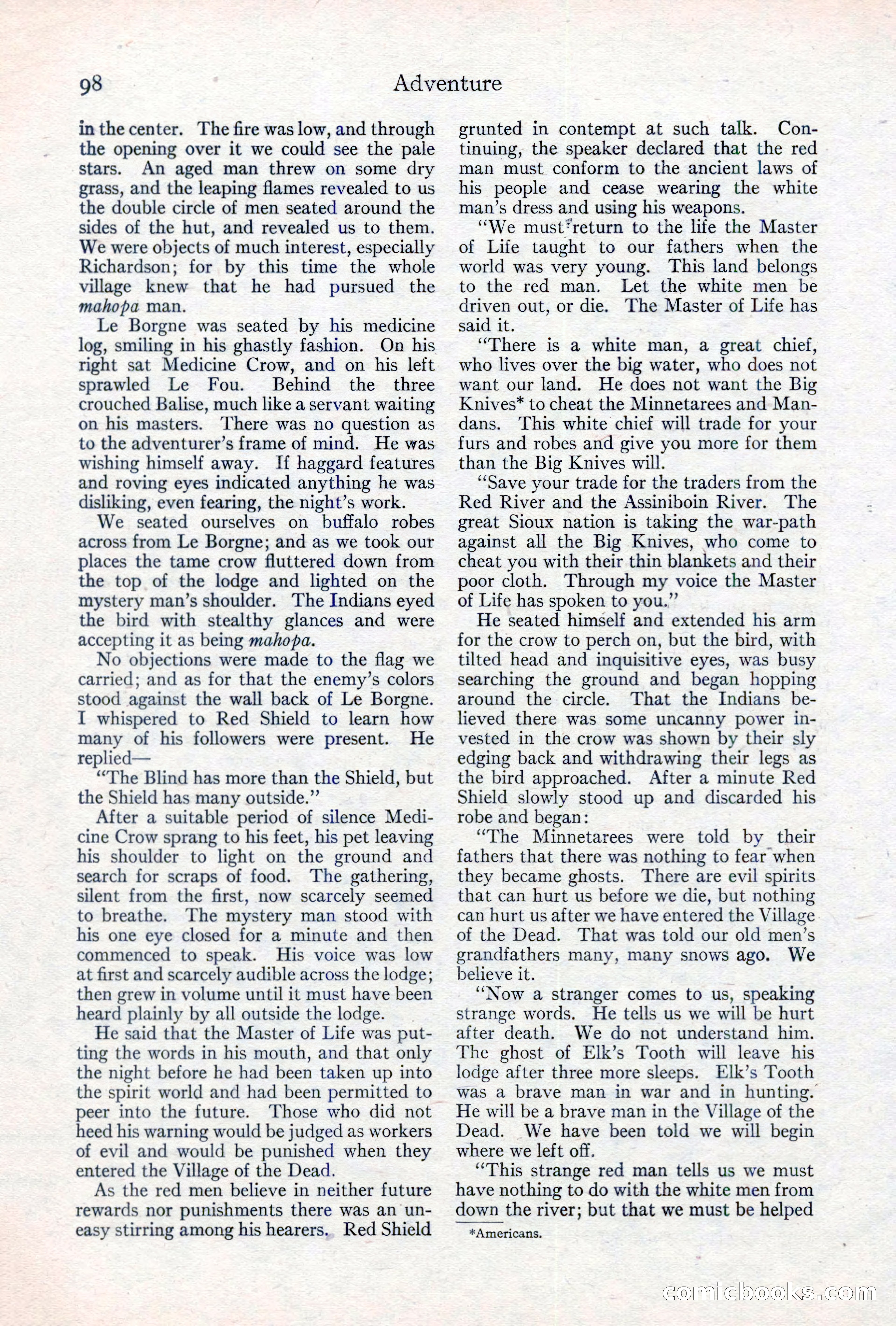 Adventure Magazine, May 10, 1923 — page 108 of 204