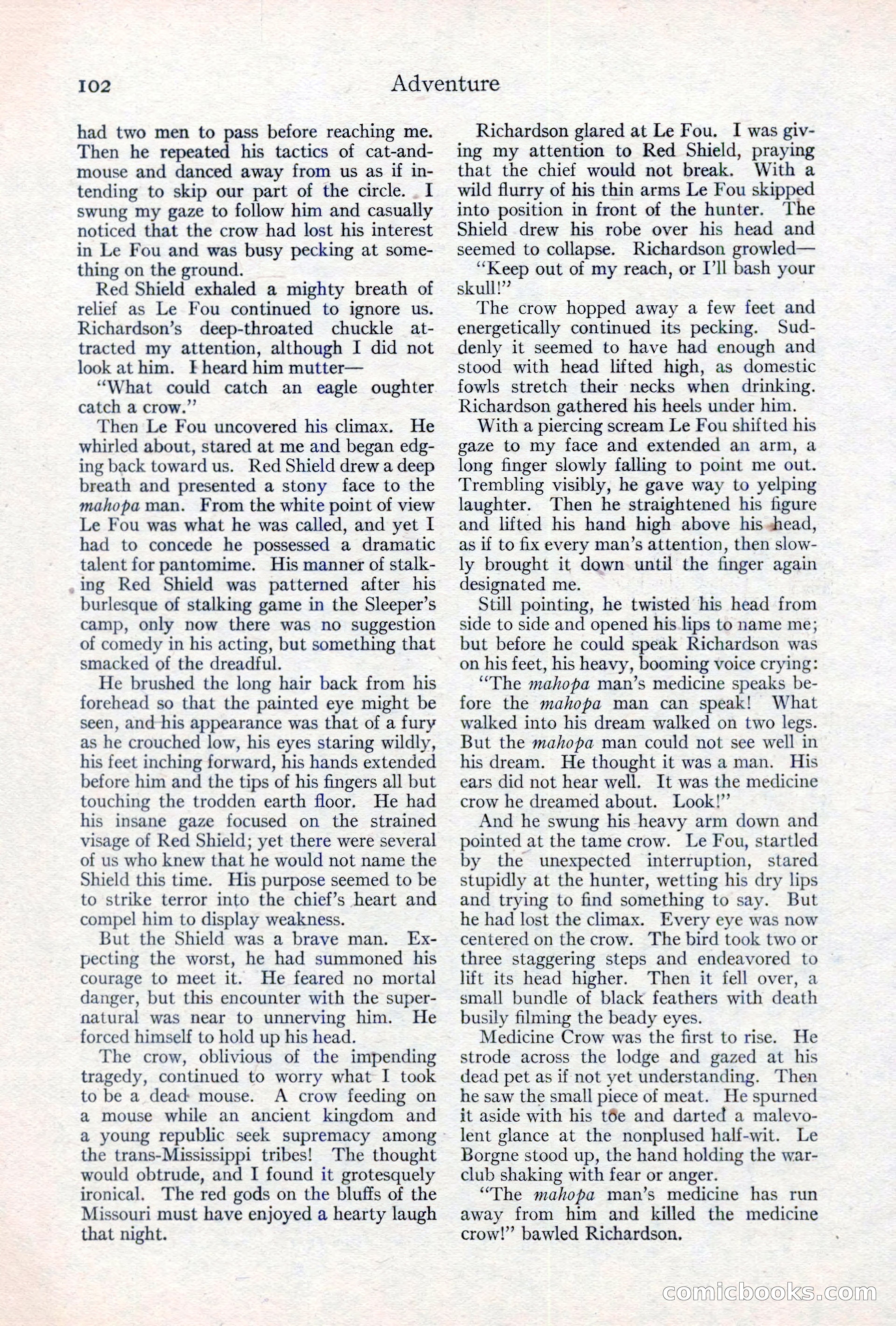 Adventure Magazine, May 10, 1923 — page 112 of 204