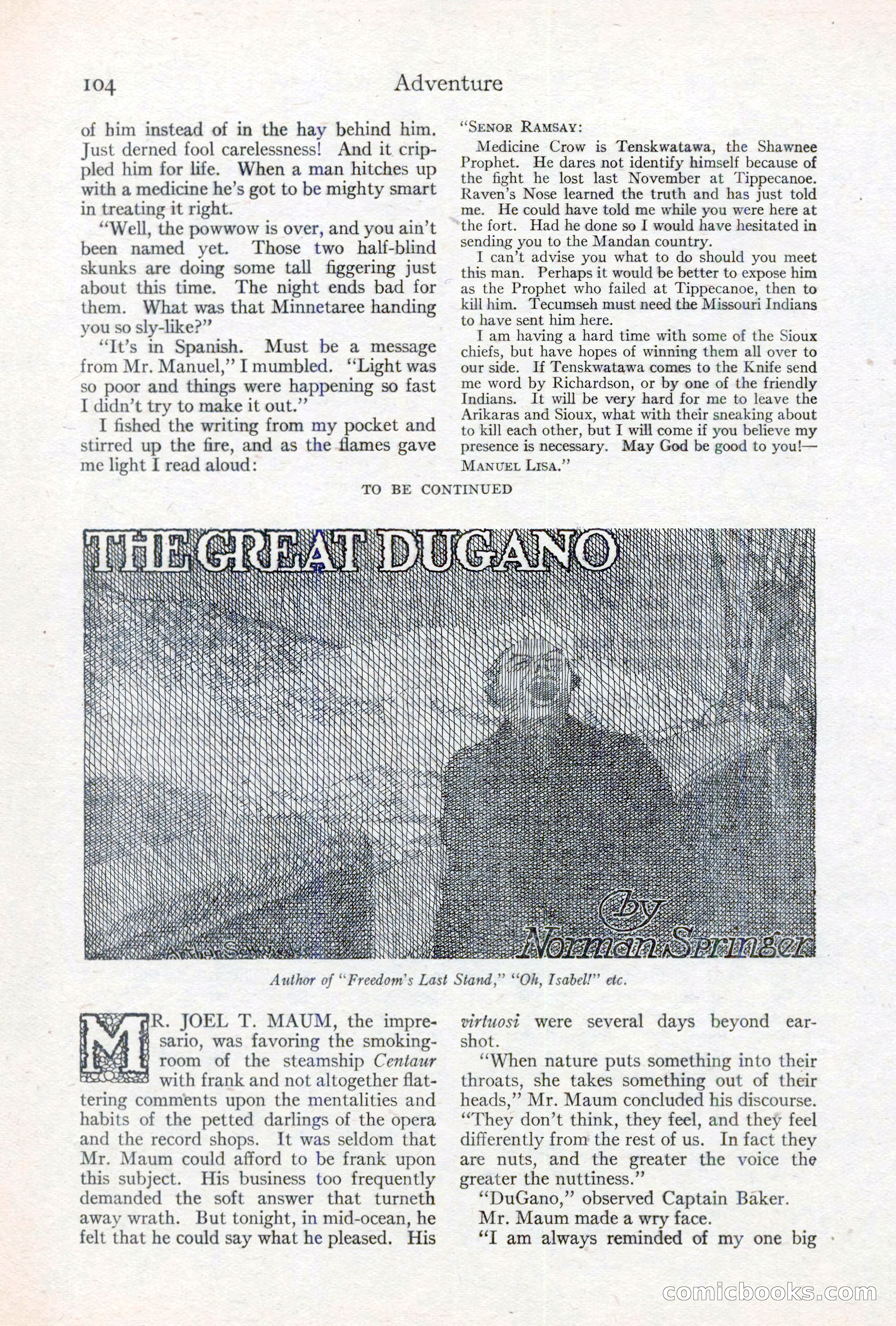 Adventure Magazine, May 10, 1923 — page 114 of 204