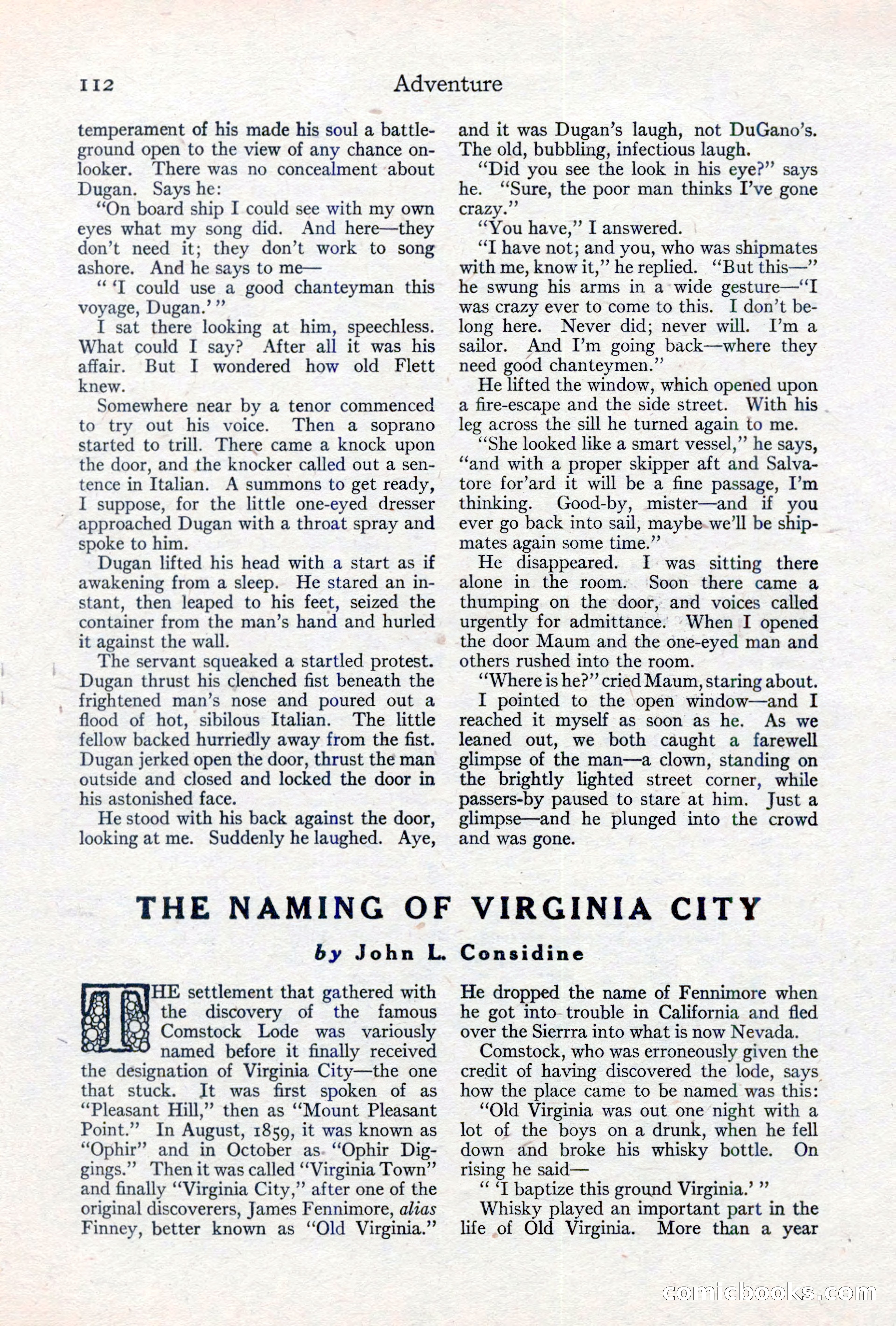 Adventure Magazine, May 10, 1923 — page 122 of 204