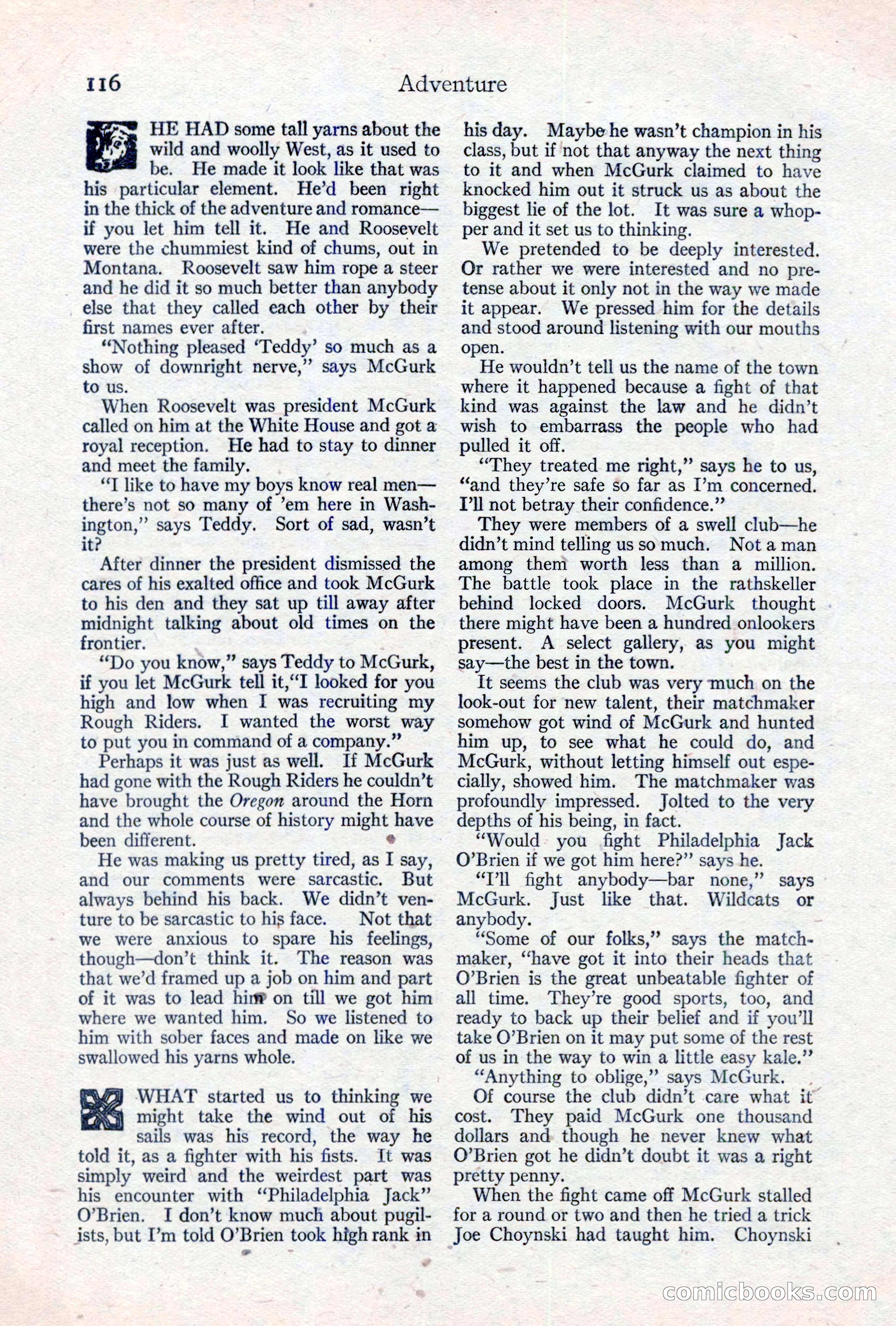 Adventure Magazine, May 10, 1923 — page 126 of 204