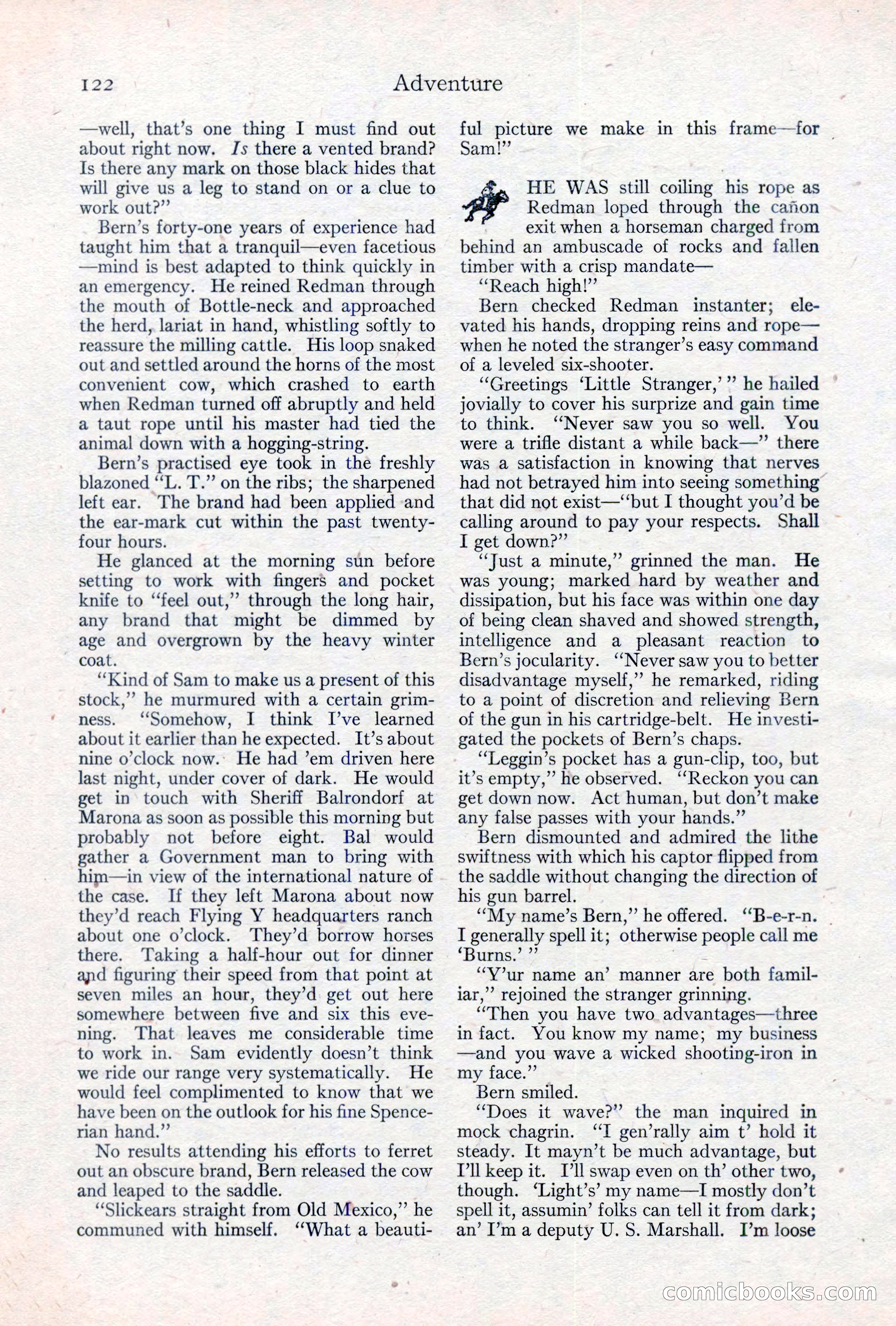 Adventure Magazine, May 10, 1923 — page 132 of 204