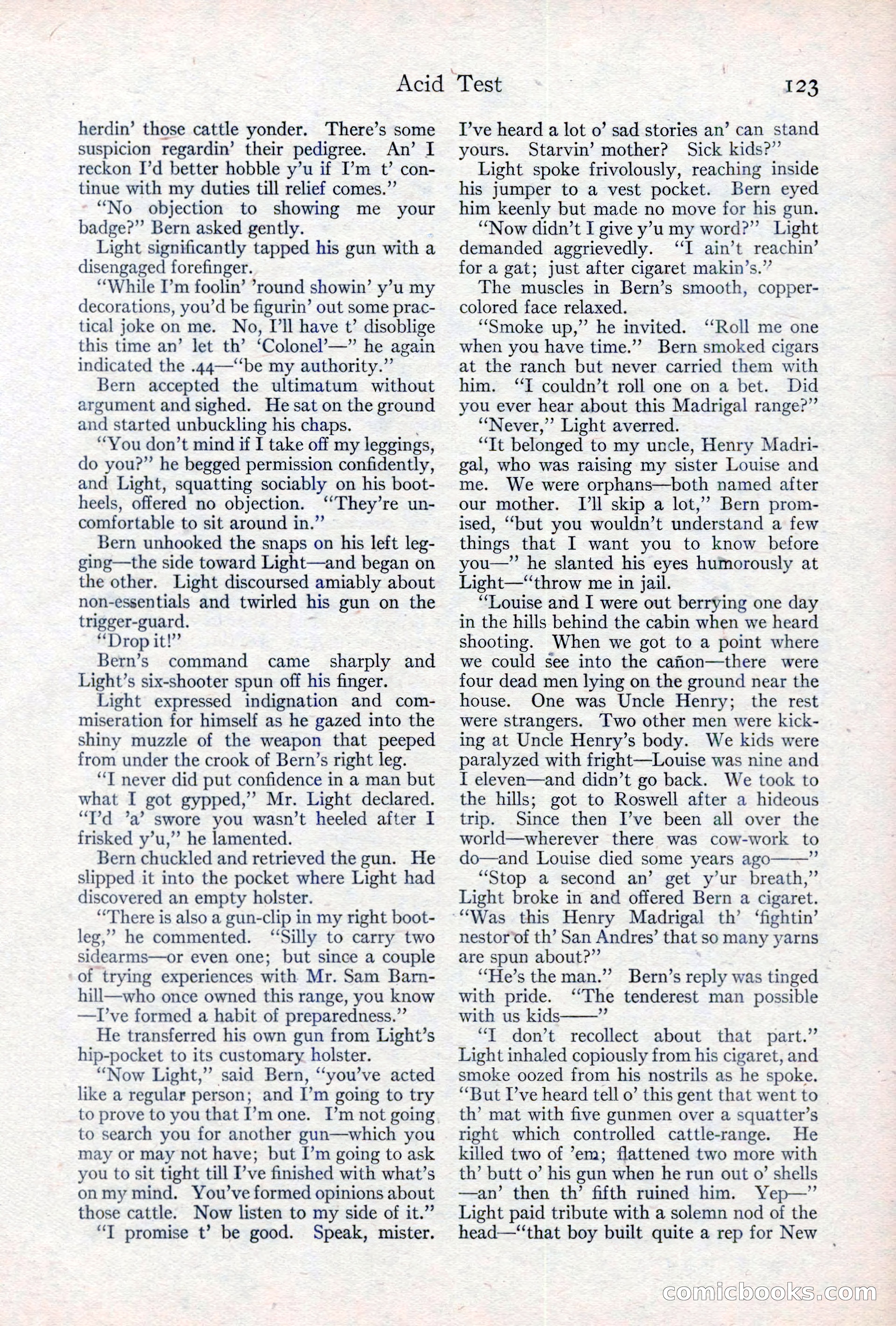 Adventure Magazine, May 10, 1923 — page 133 of 204